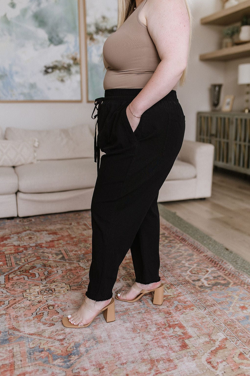 Love Me Dearly High Waisted Pants in Black-Womens-Stay Foxy Boutique, Florissant, Missouri