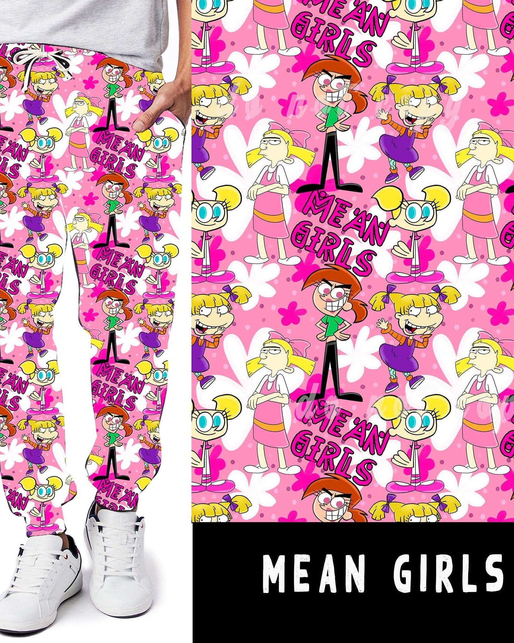 90'S TOON RUN- MEAN GIRLS LEGGINGS/JOGGERS-Stay Foxy Boutique, Florissant, Missouri