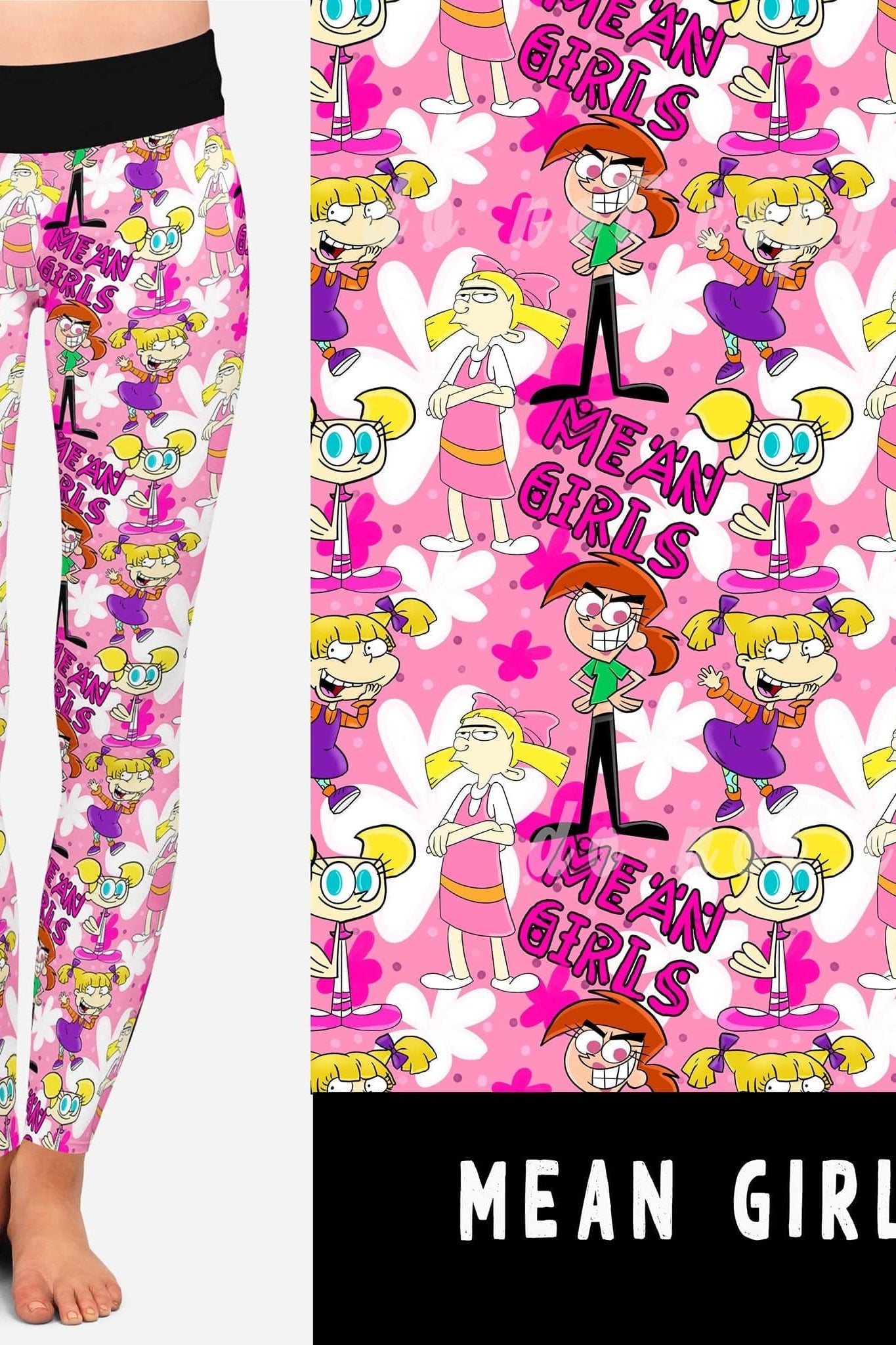 90'S TOON RUN- MEAN GIRLS LEGGINGS/JOGGERS-Stay Foxy Boutique, Florissant, Missouri
