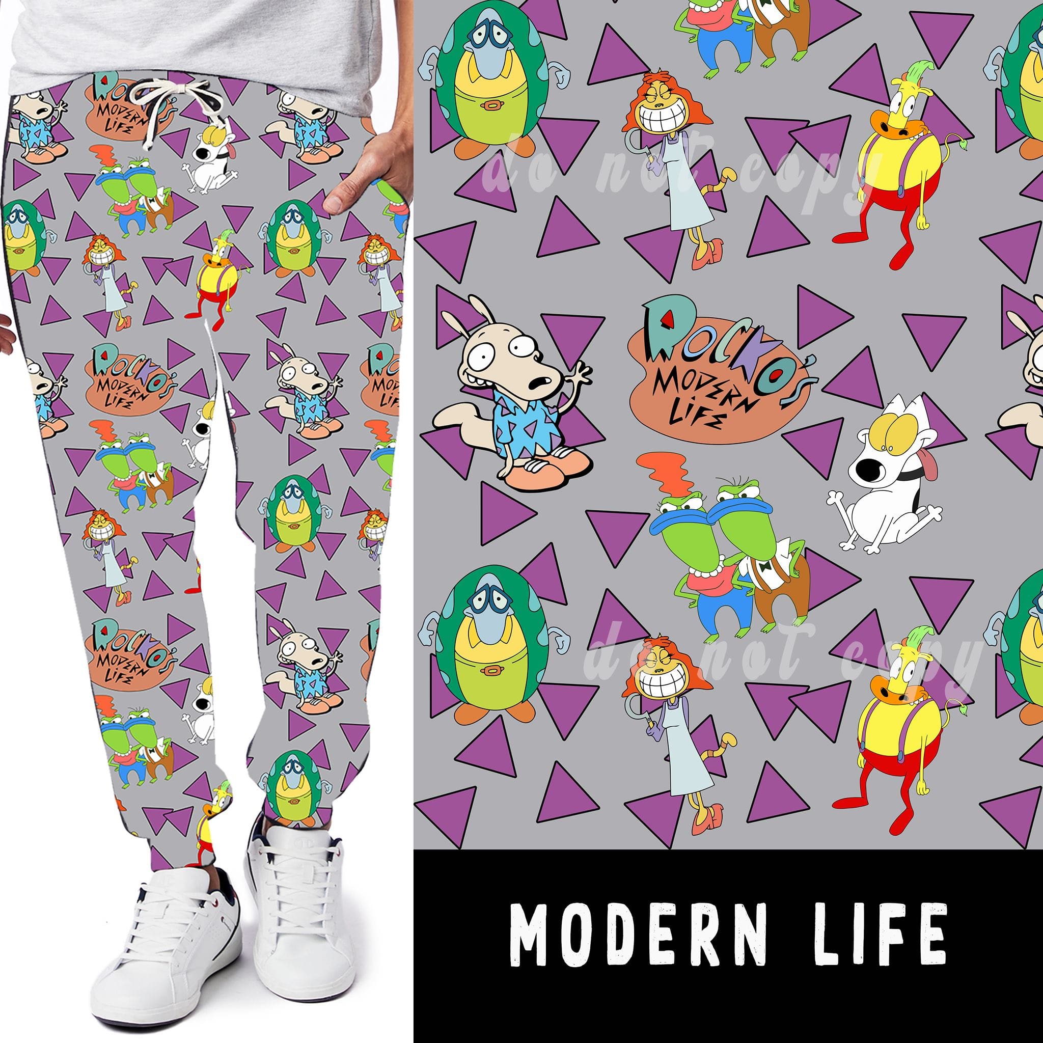 90'S TOON RUN- MODERN LIFE LEGGINGS/JOGGERS-Stay Foxy Boutique, Florissant, Missouri