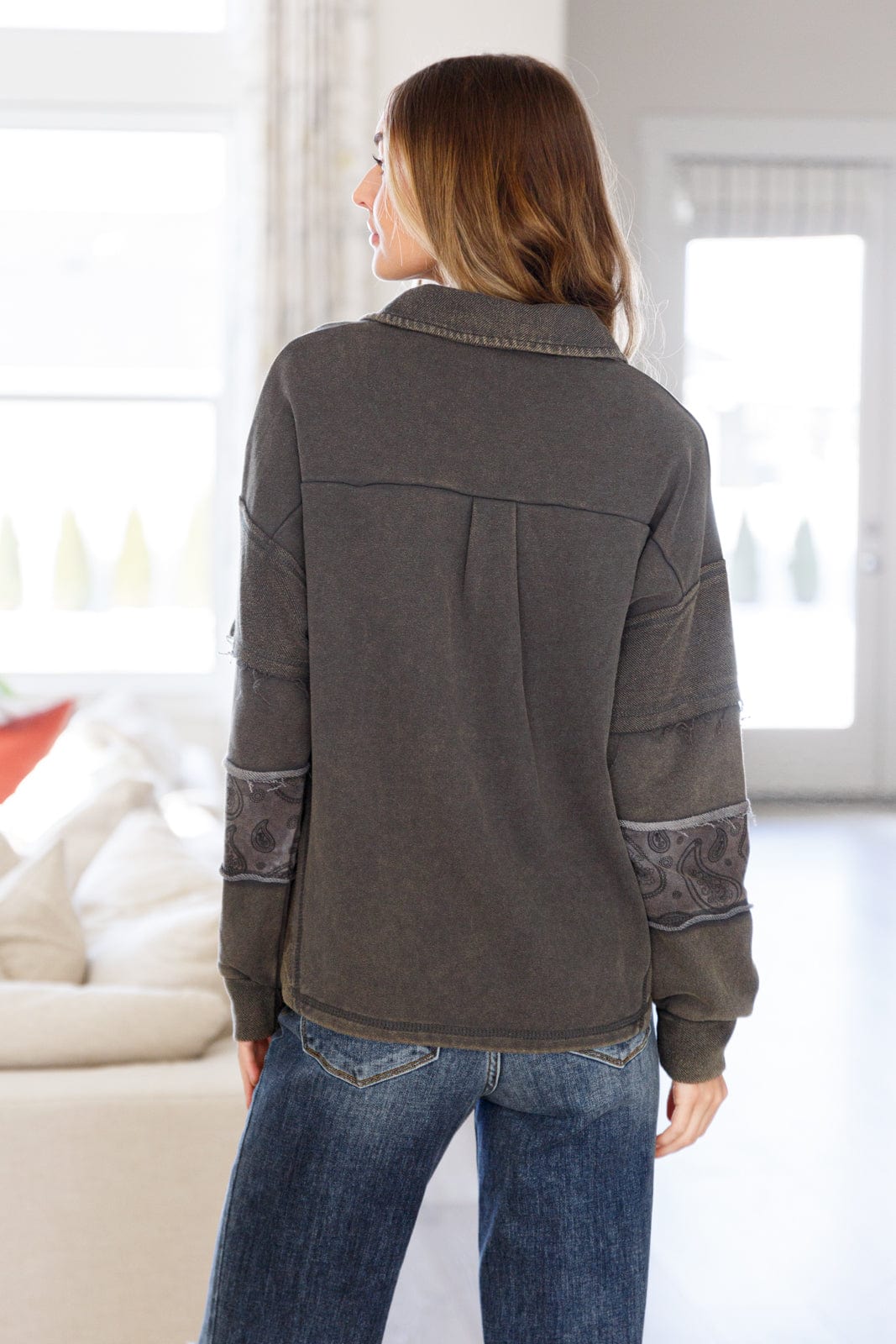 Moonstone Mineral Wash Pullover-Tops-Stay Foxy Boutique, Florissant, Missouri
