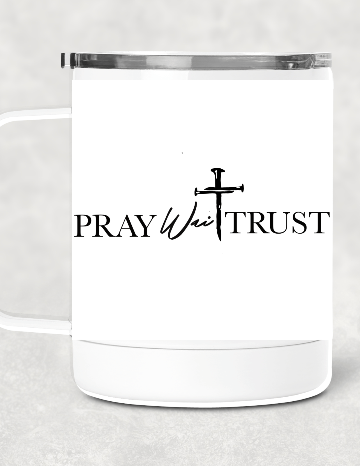 Pray Wait Mug /Wine Cup-Stay Foxy Boutique, Florissant, Missouri