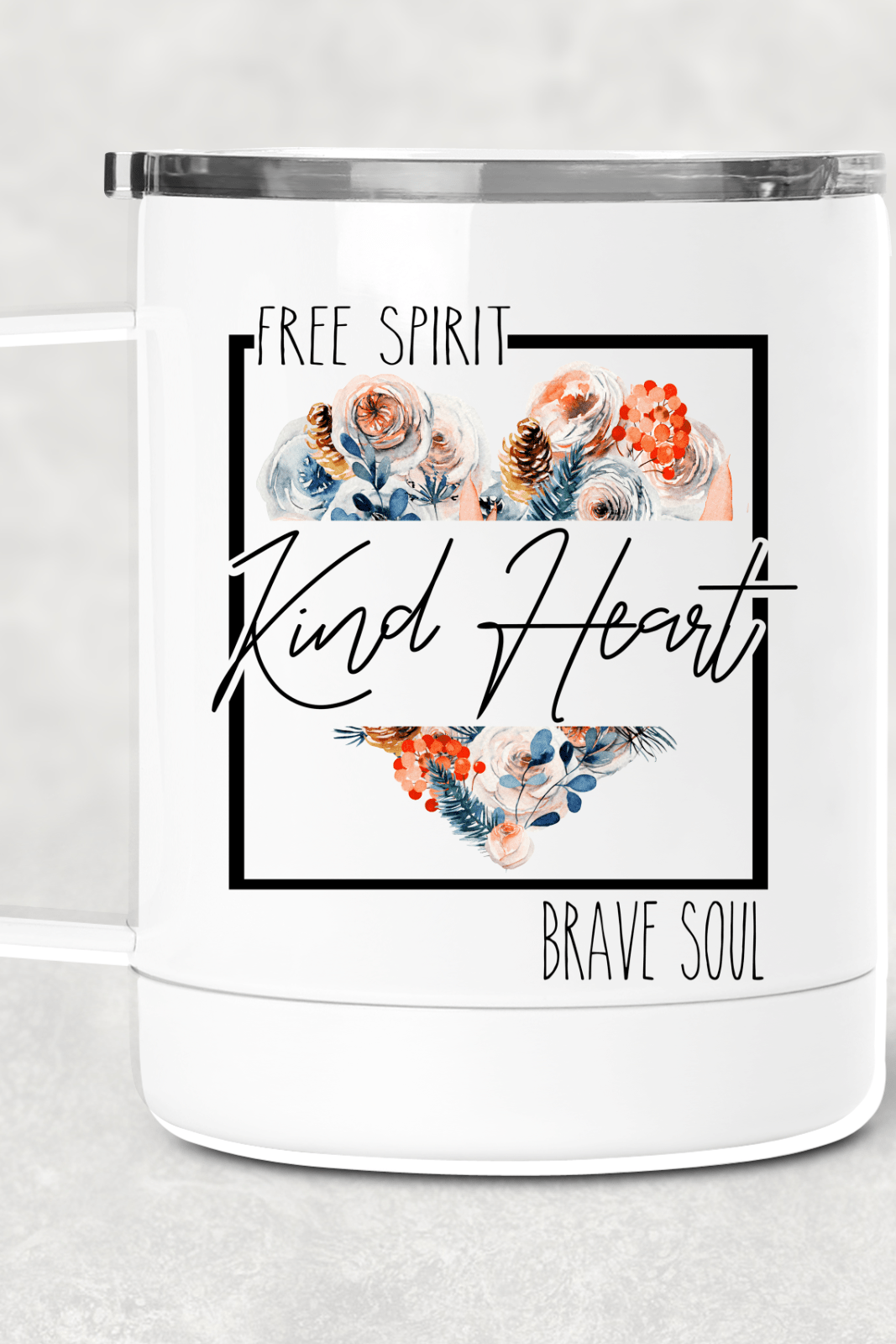 Kind Heart Orange Mug /Wine Cup-Stay Foxy Boutique, Florissant, Missouri