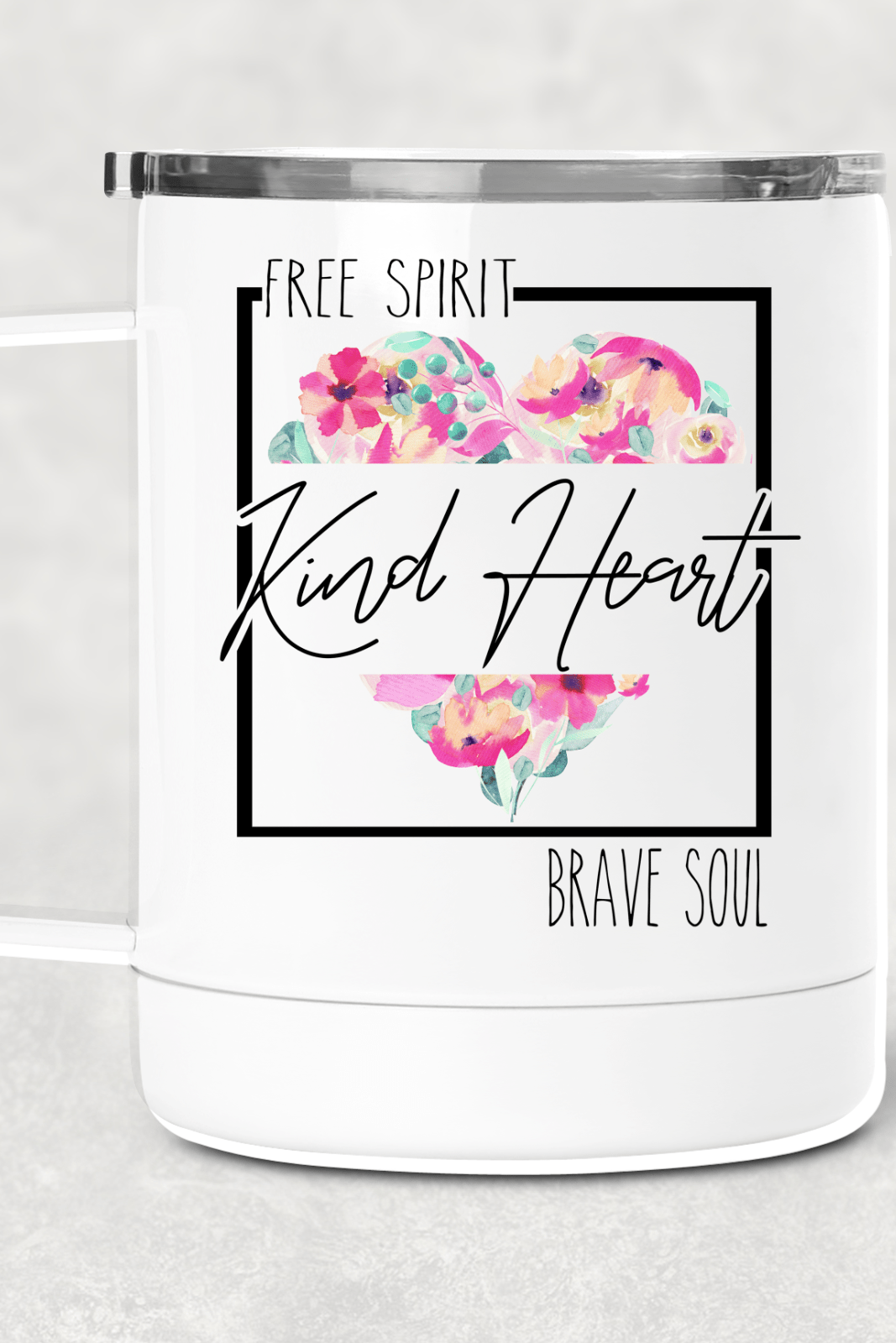 Kind Heart Pink Mug /Wine Cup-Stay Foxy Boutique, Florissant, Missouri