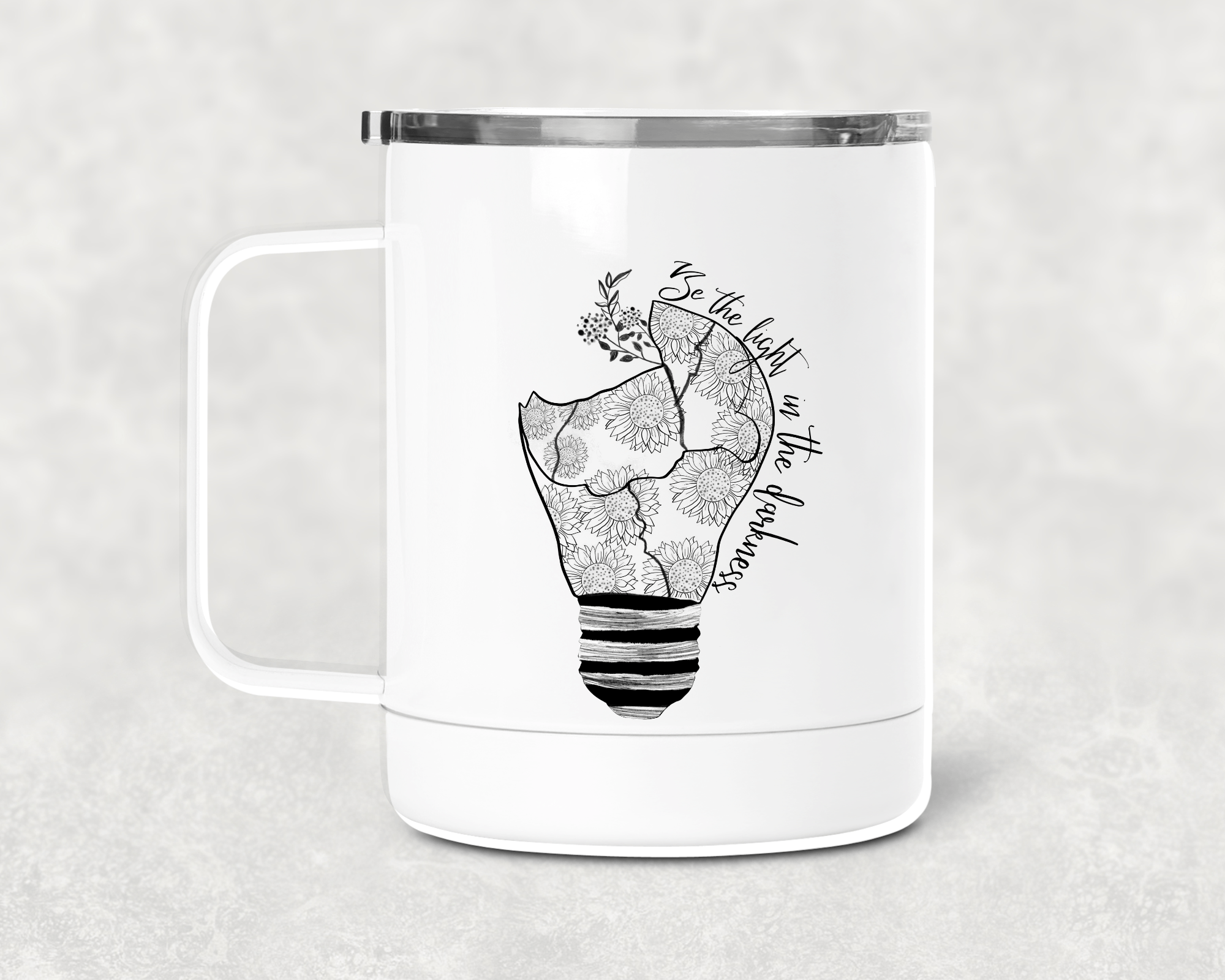 Be The Light Mug /Wine Cup-Stay Foxy Boutique, Florissant, Missouri