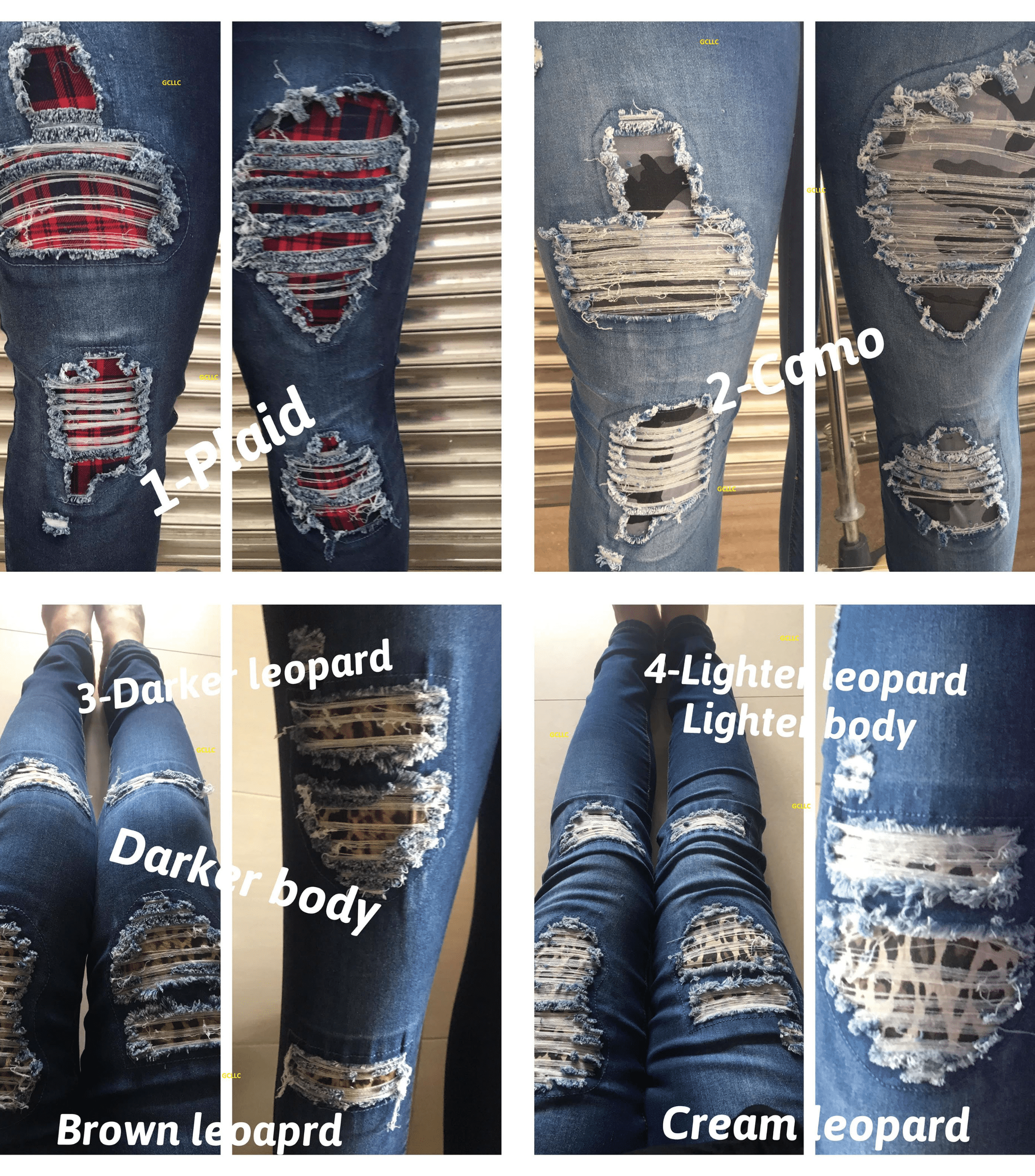 DISTRESSED STRETCH PATCH DENIM-Stay Foxy Boutique, Florissant, Missouri