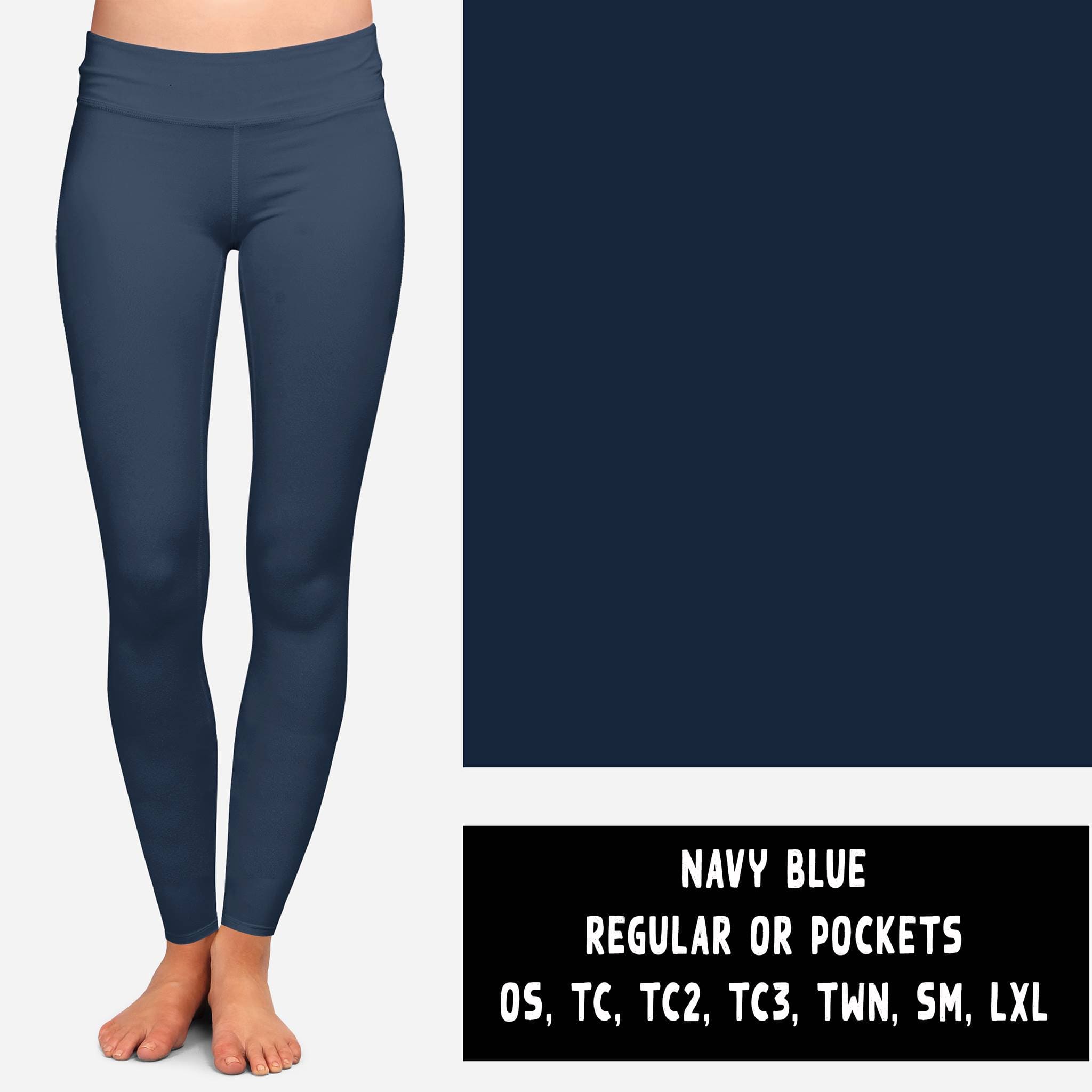SOLIDS RUN-NAVY BLUE LEGGINGS/JOGGERS-Stay Foxy Boutique, Florissant, Missouri