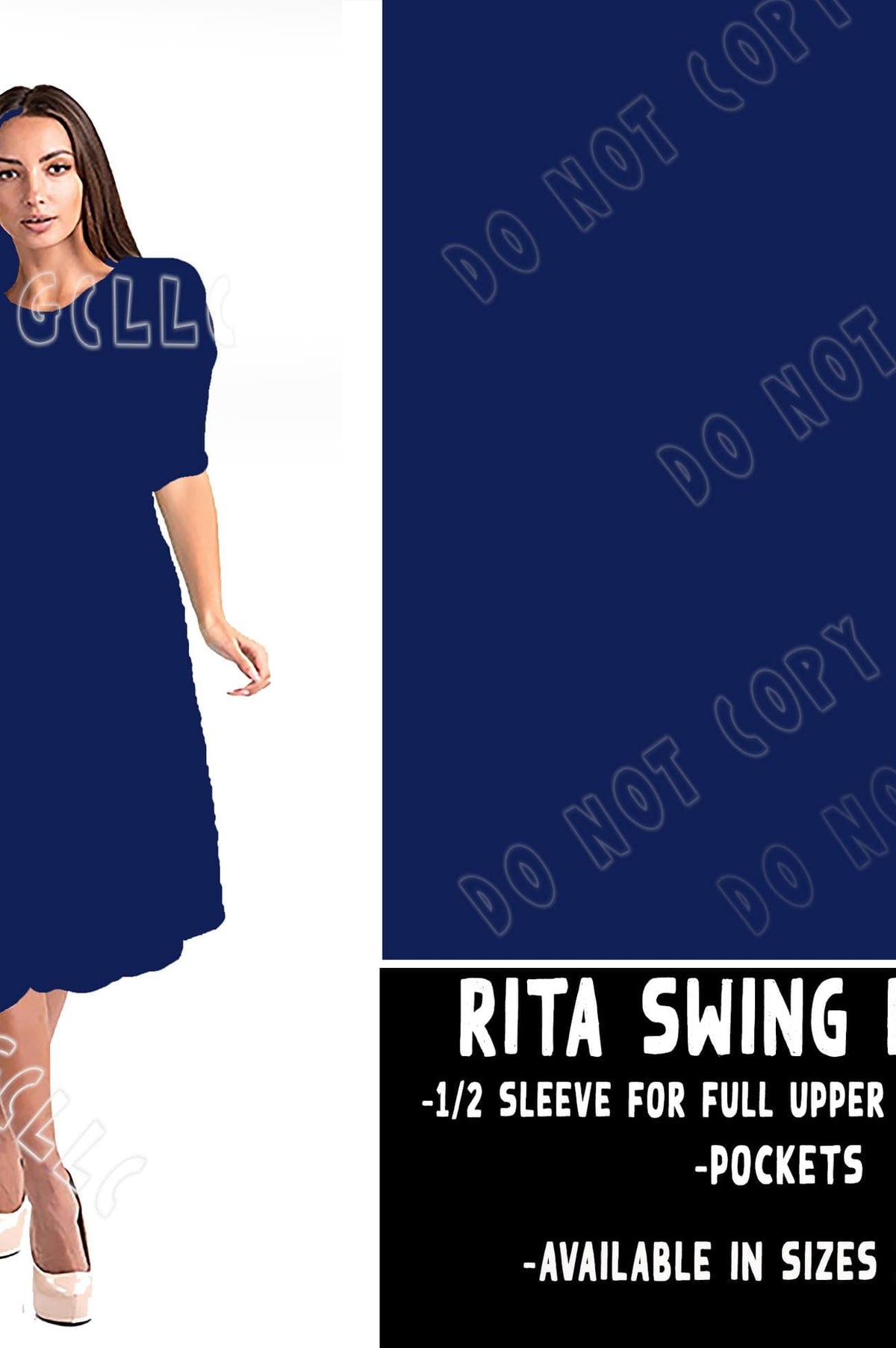 RITA SWING DRESS RUN-NAVY-Stay Foxy Boutique, Florissant, Missouri