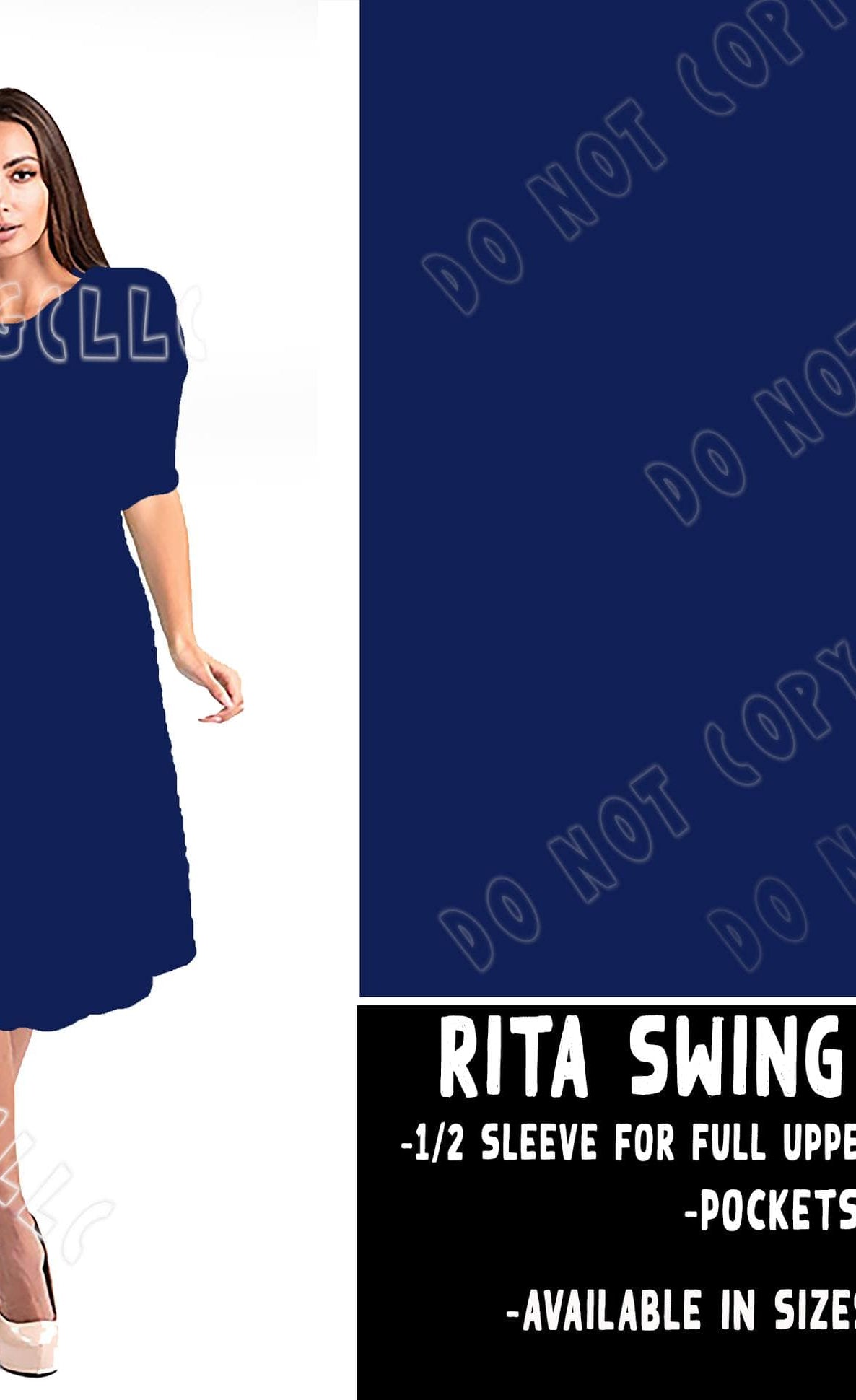 RITA SWING DRESS RUN-NAVY-Stay Foxy Boutique, Florissant, Missouri