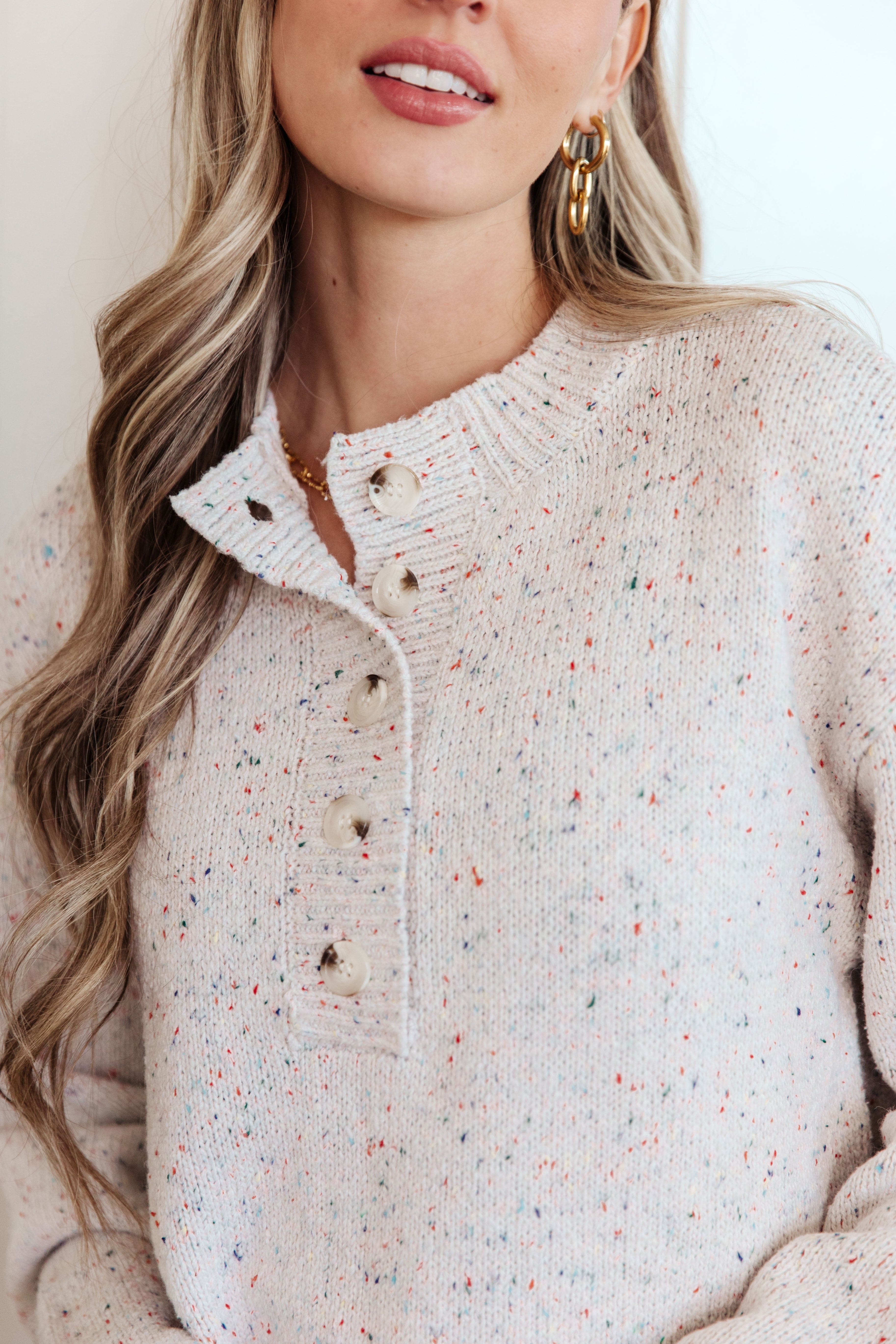 Never Give Up Henley Sweater-Womens-Stay Foxy Boutique, Florissant, Missouri