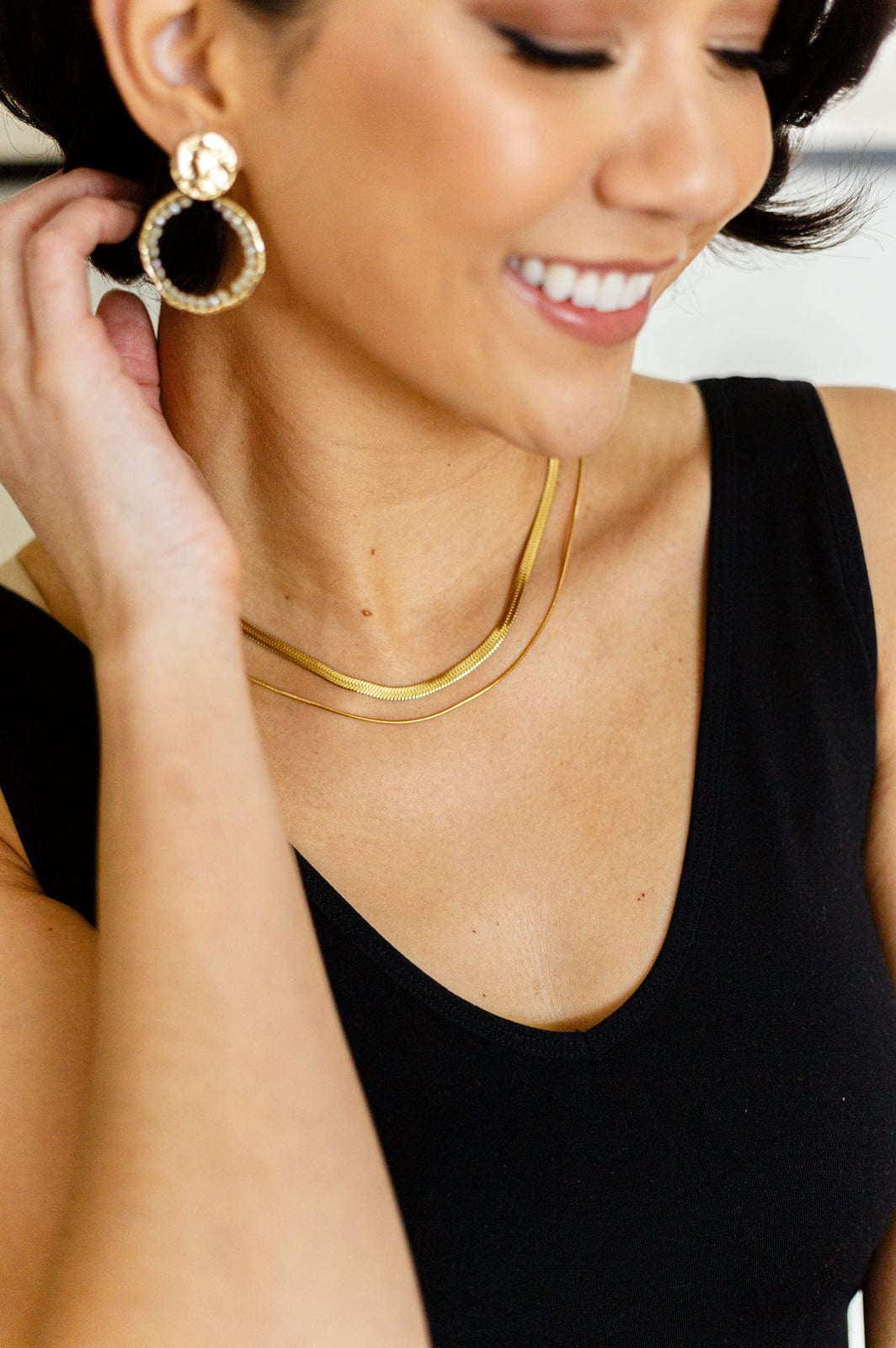 Noontide Double Chain Necklace-Womens-Stay Foxy Boutique, Florissant, Missouri