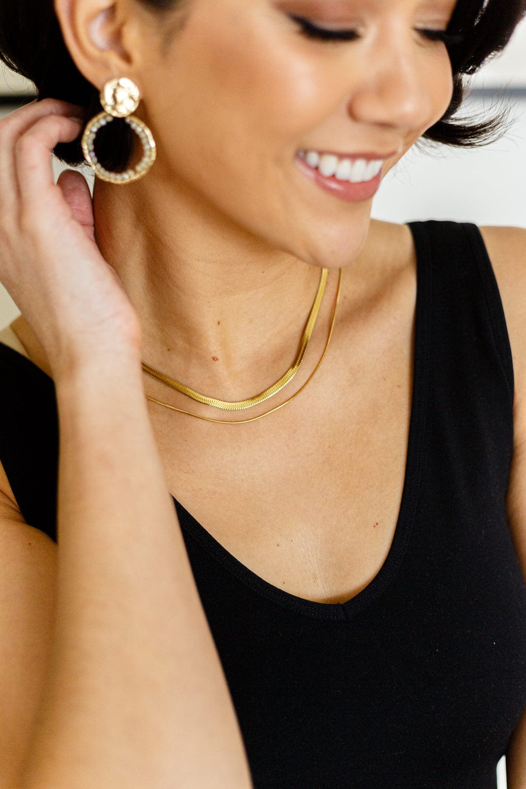 Noontide Double Chain Necklace-Womens-Stay Foxy Boutique, Florissant, Missouri