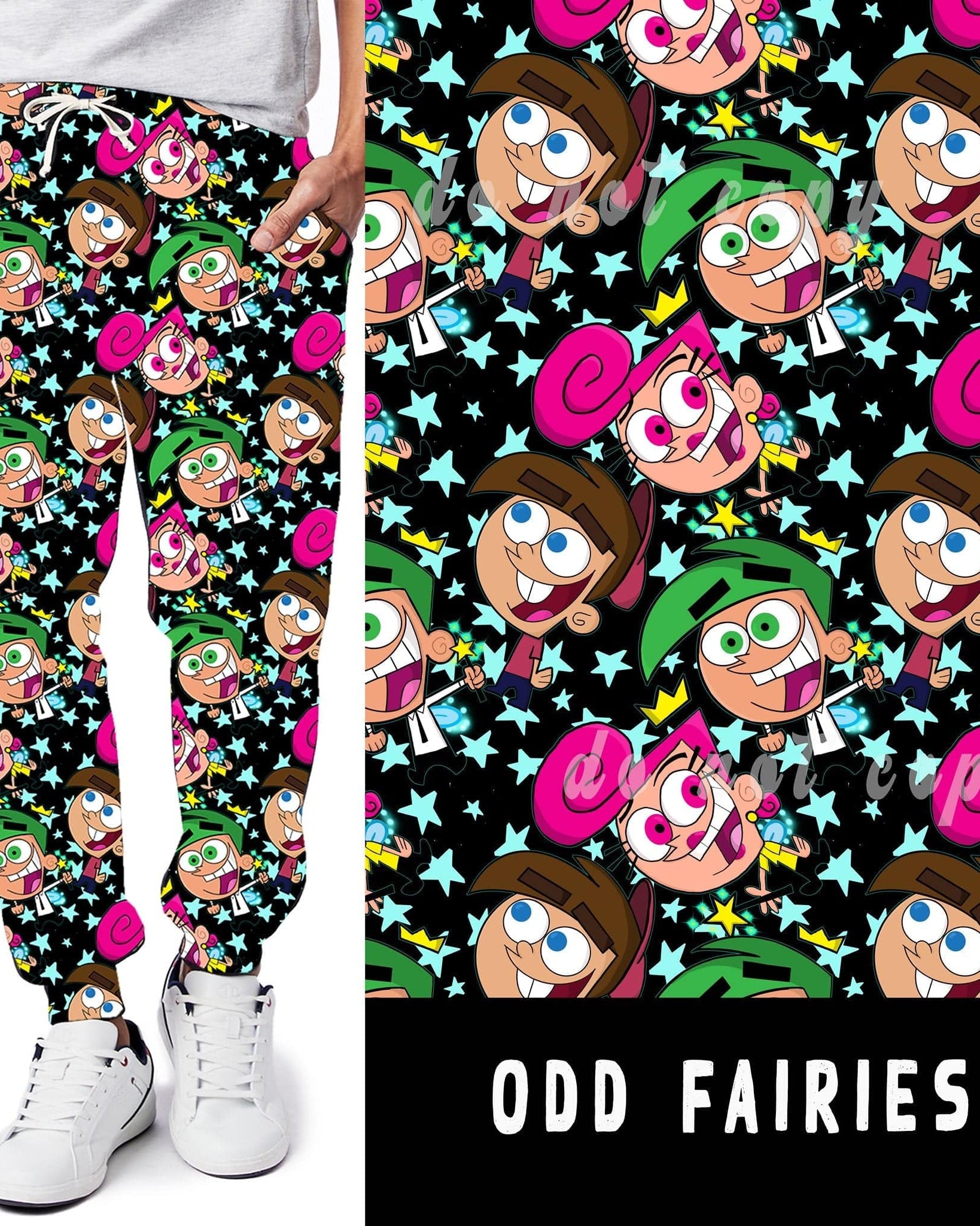 90'S TOON RUN- ODD FAIRIES LEGGINGS/JOGGERS-Stay Foxy Boutique, Florissant, Missouri