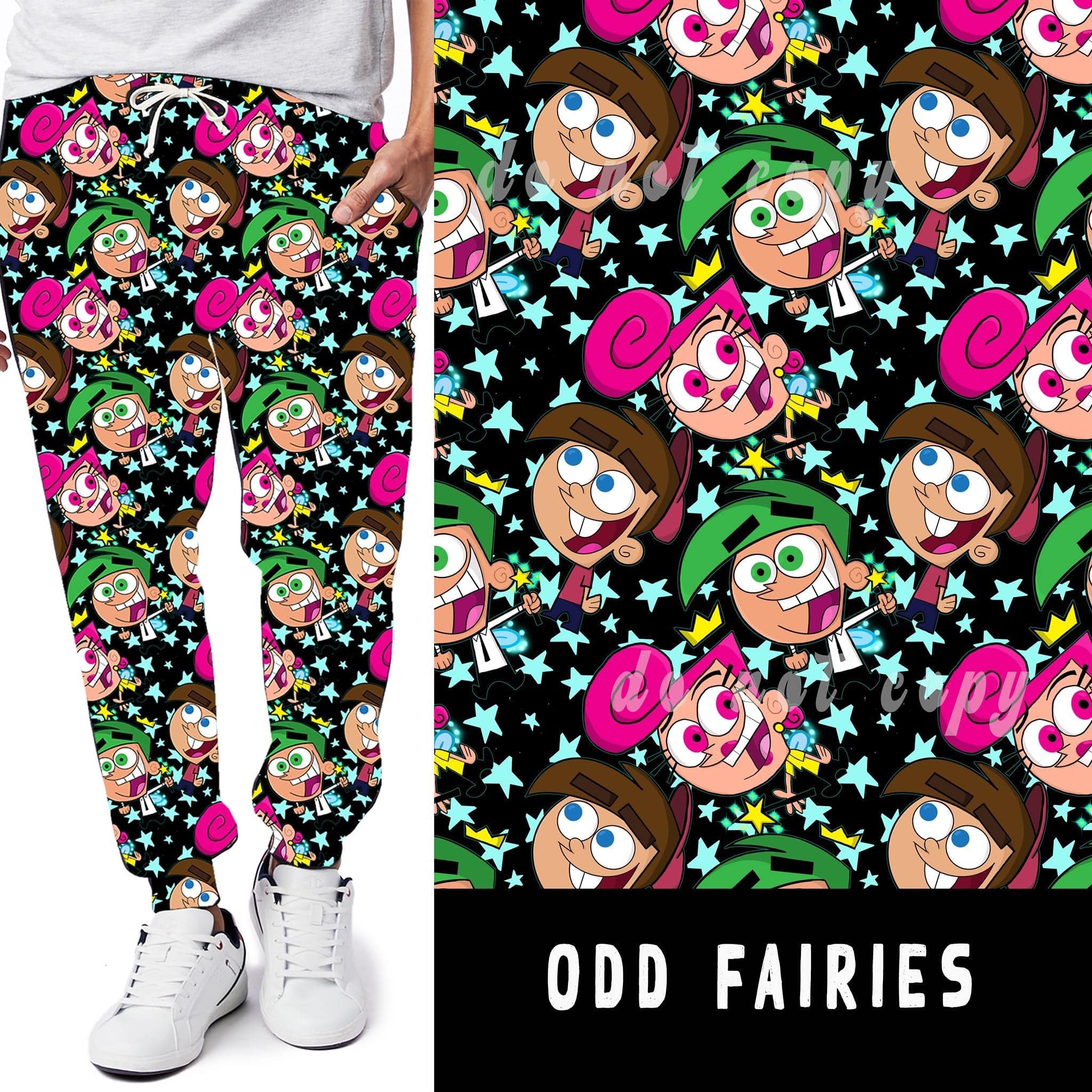 90'S TOON RUN- ODD FAIRIES LEGGINGS/JOGGERS-Stay Foxy Boutique, Florissant, Missouri
