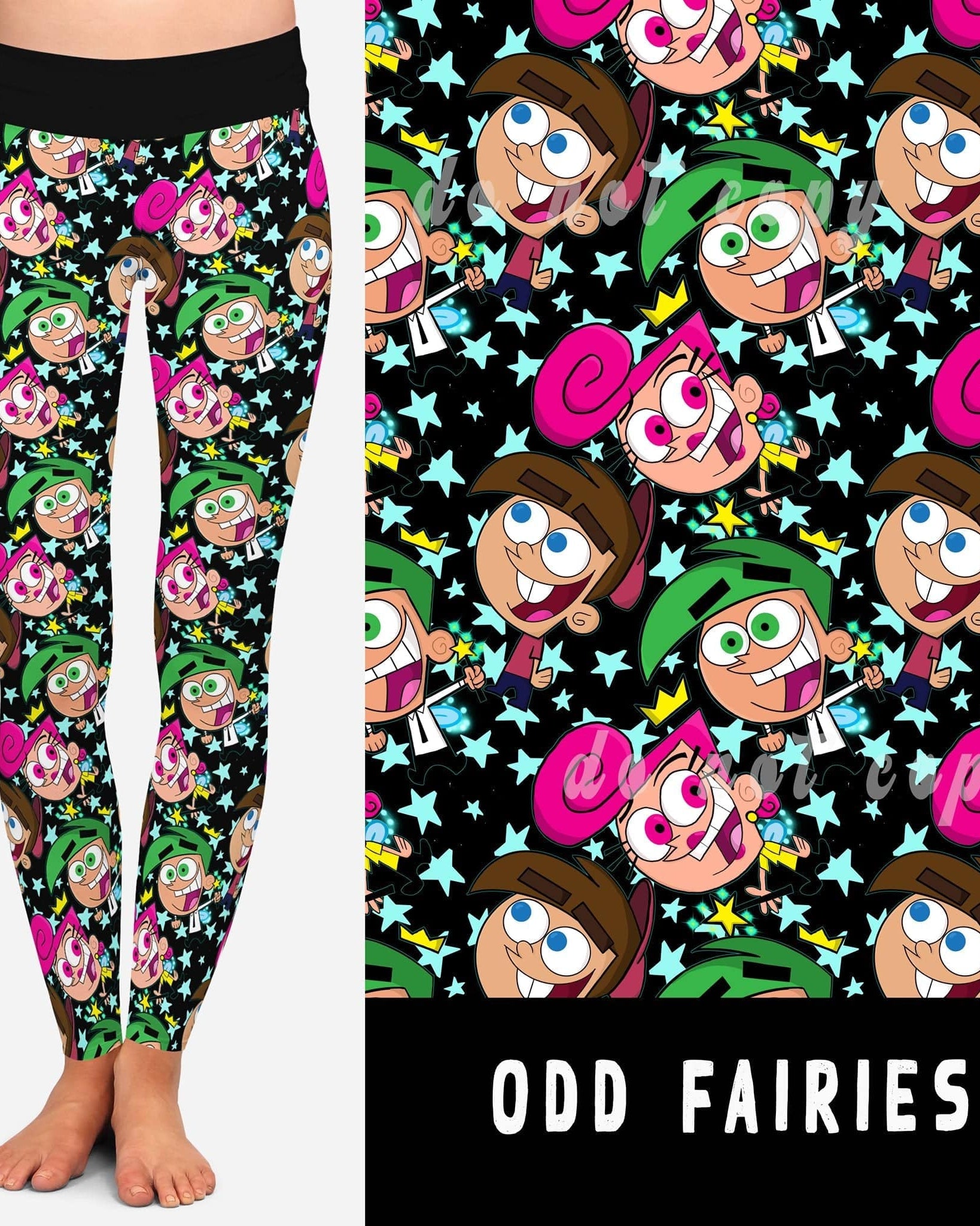 90'S TOON RUN- ODD FAIRIES LEGGINGS/JOGGERS-Stay Foxy Boutique, Florissant, Missouri