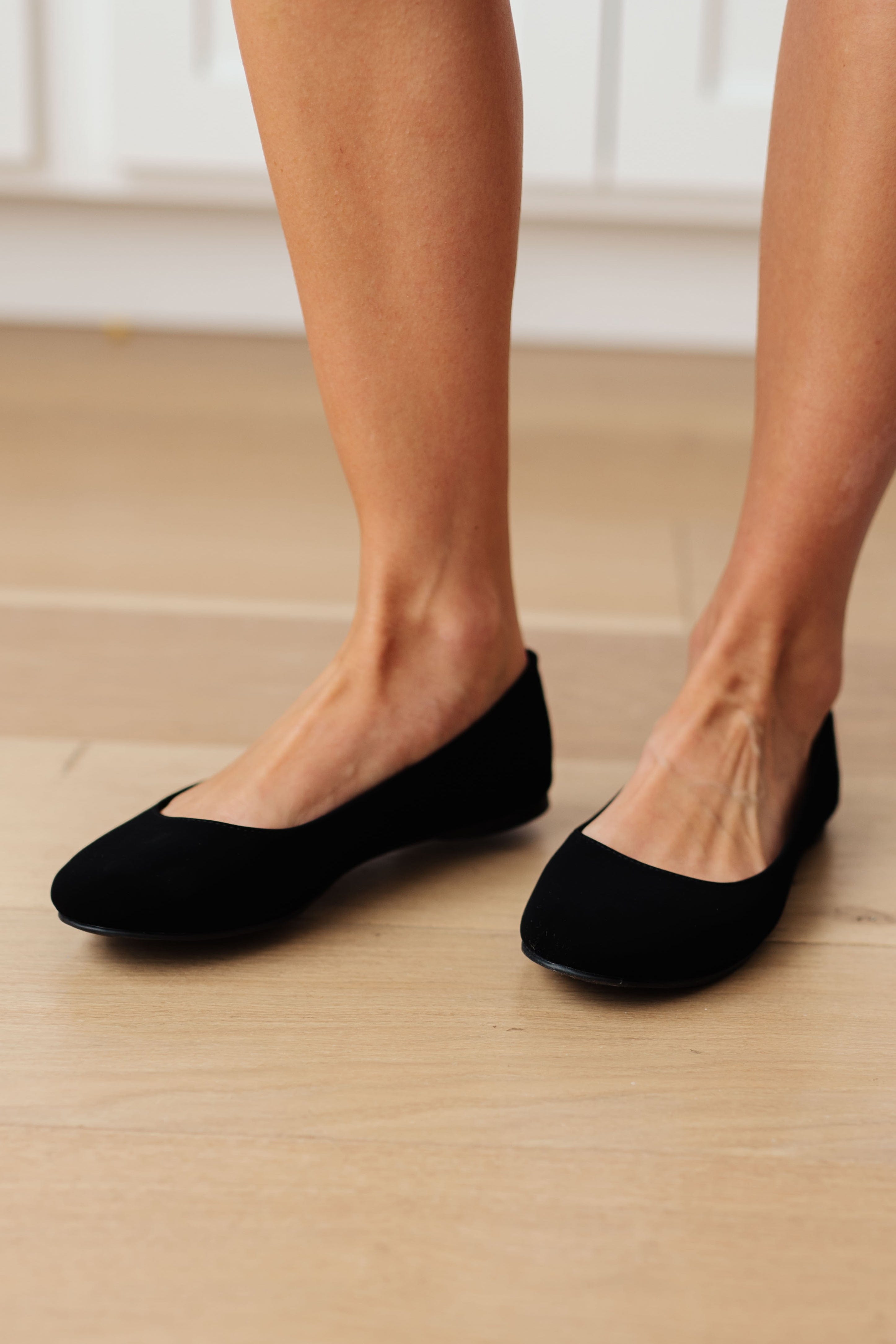 On Your Toes Ballet Flats in Black-Womens-Stay Foxy Boutique, Florissant, Missouri