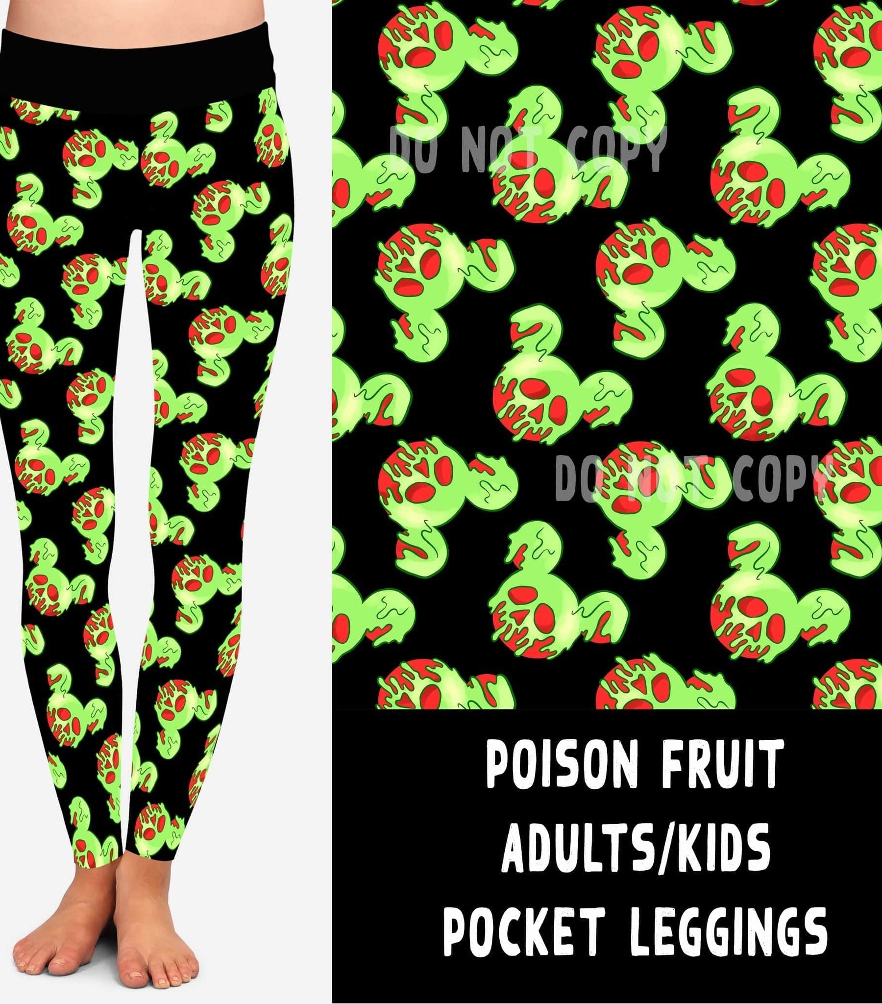 VILLAIN VIP RUN-POISON FRUIT LEGGINGS/CAPRI/JOGGERS-Stay Foxy Boutique, Florissant, Missouri