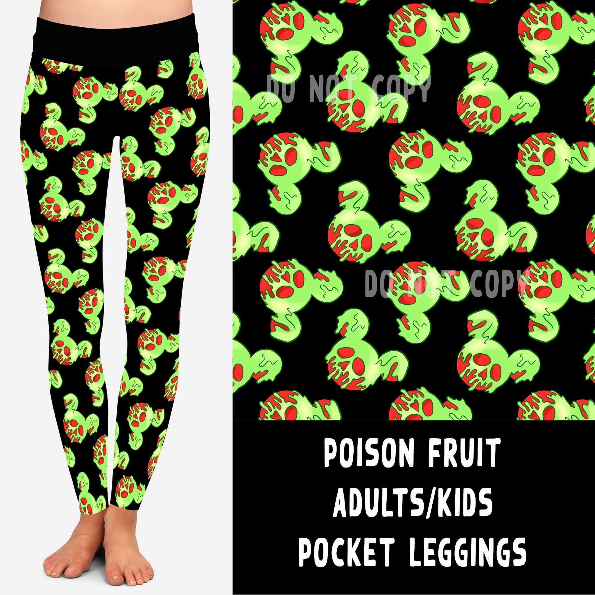 VILLAIN VIP RUN-POISON FRUIT LEGGINGS/CAPRI/JOGGERS-Stay Foxy Boutique, Florissant, Missouri