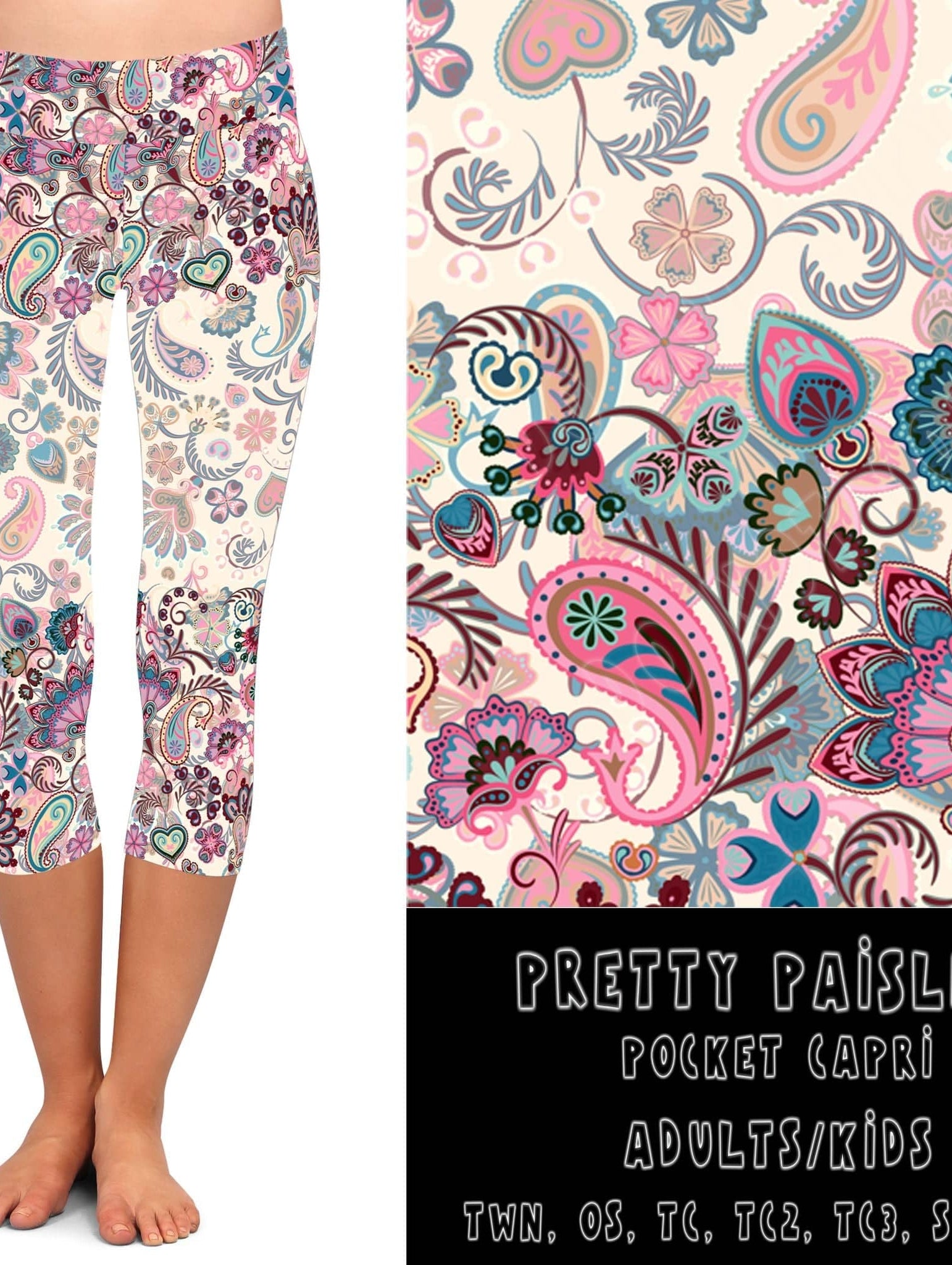 BATCH 67- PRETTY PAISLEY-LEGGINGS/CAPRI/JOGGER/JOGGER CAPRI-Stay Foxy Boutique, Florissant, Missouri
