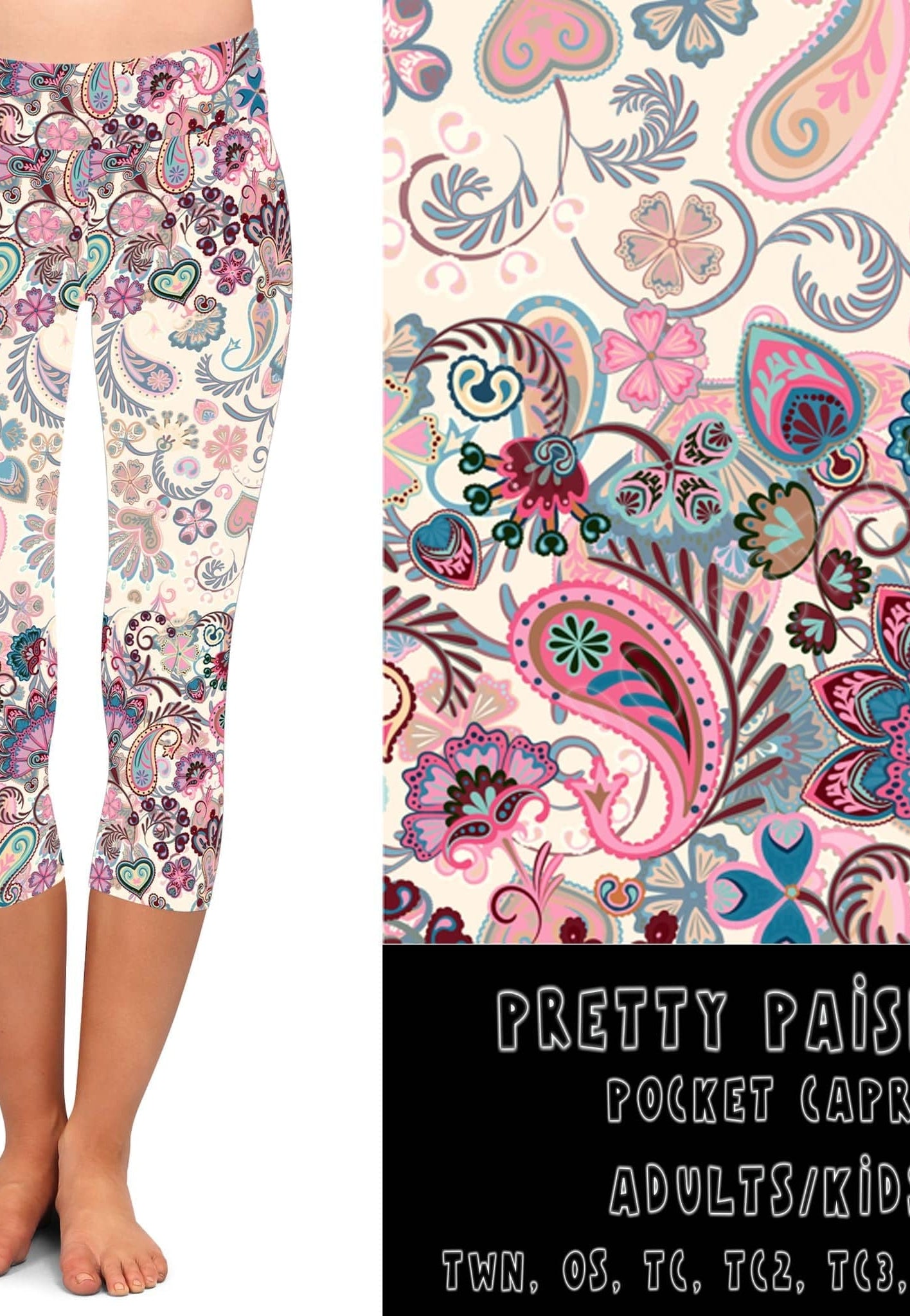BATCH 67- PRETTY PAISLEY-LEGGINGS/CAPRI/JOGGER/JOGGER CAPRI-Stay Foxy Boutique, Florissant, Missouri
