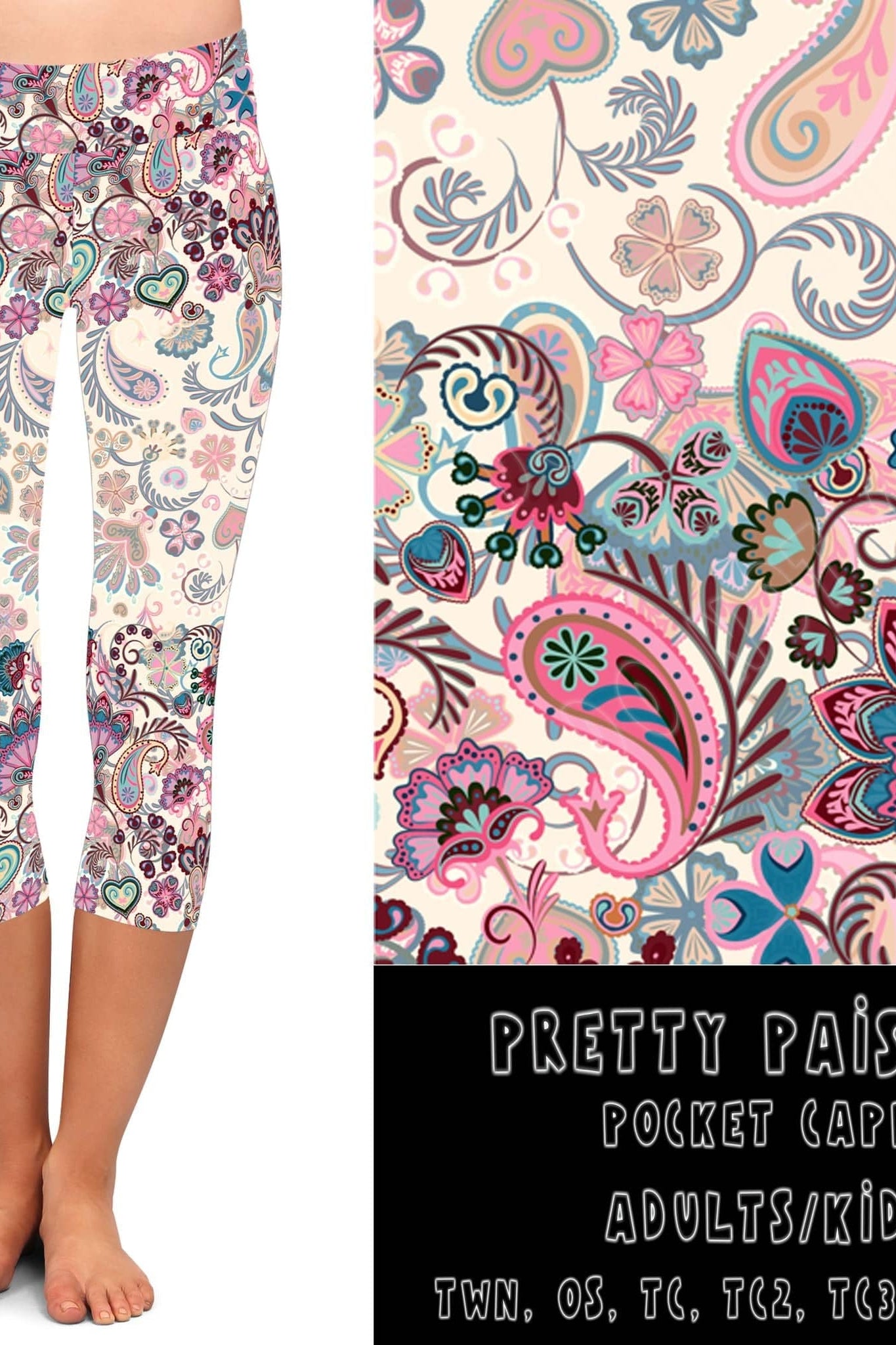 BATCH 67- PRETTY PAISLEY-LEGGINGS/CAPRI/JOGGER/JOGGER CAPRI-Stay Foxy Boutique, Florissant, Missouri