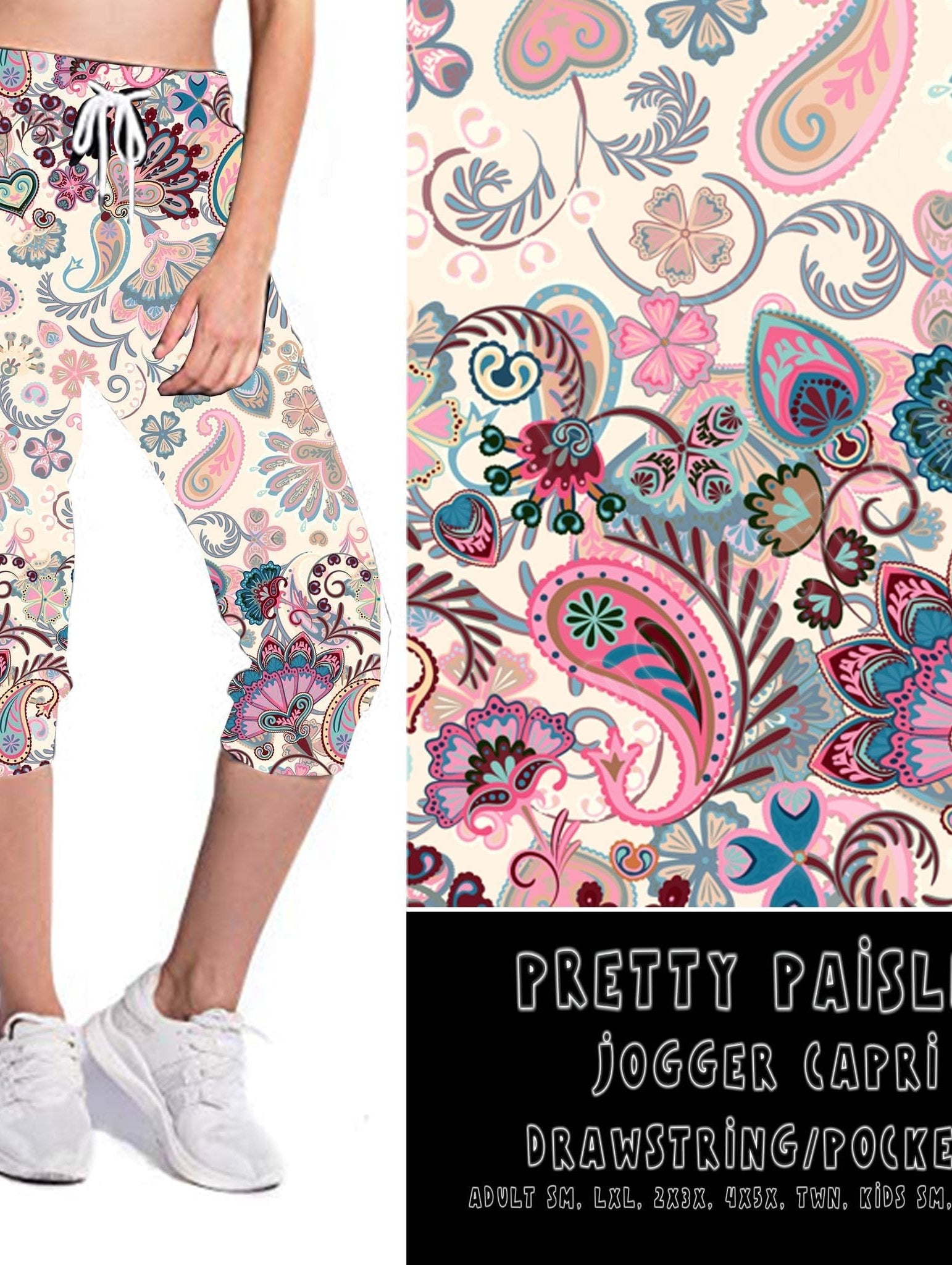 BATCH 67- PRETTY PAISLEY-LEGGINGS/CAPRI/JOGGER/JOGGER CAPRI-Stay Foxy Boutique, Florissant, Missouri