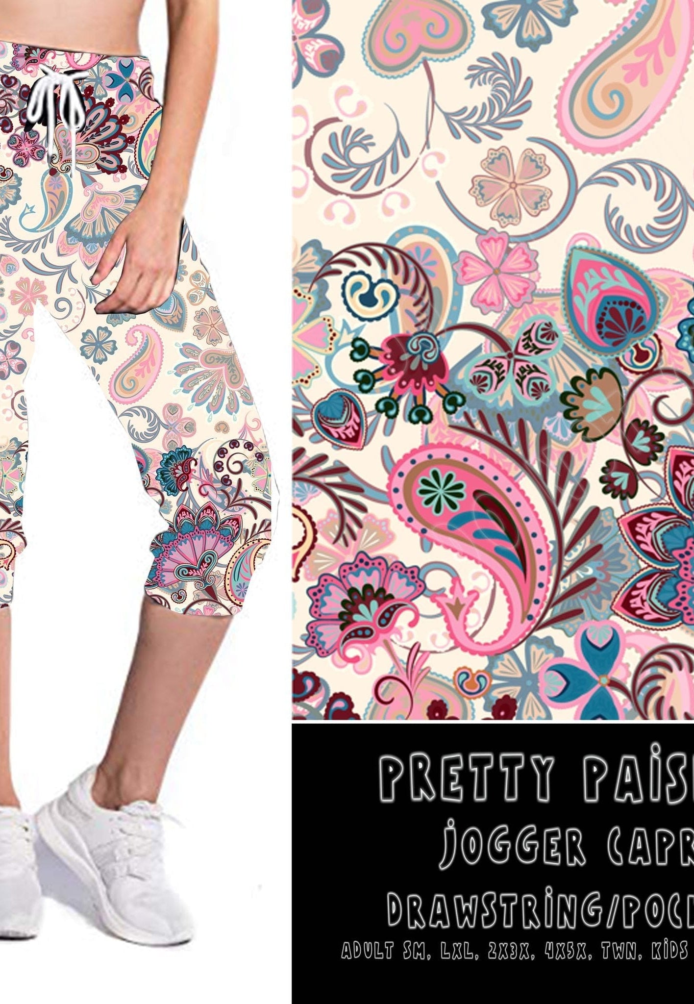 BATCH 67- PRETTY PAISLEY-LEGGINGS/CAPRI/JOGGER/JOGGER CAPRI-Stay Foxy Boutique, Florissant, Missouri