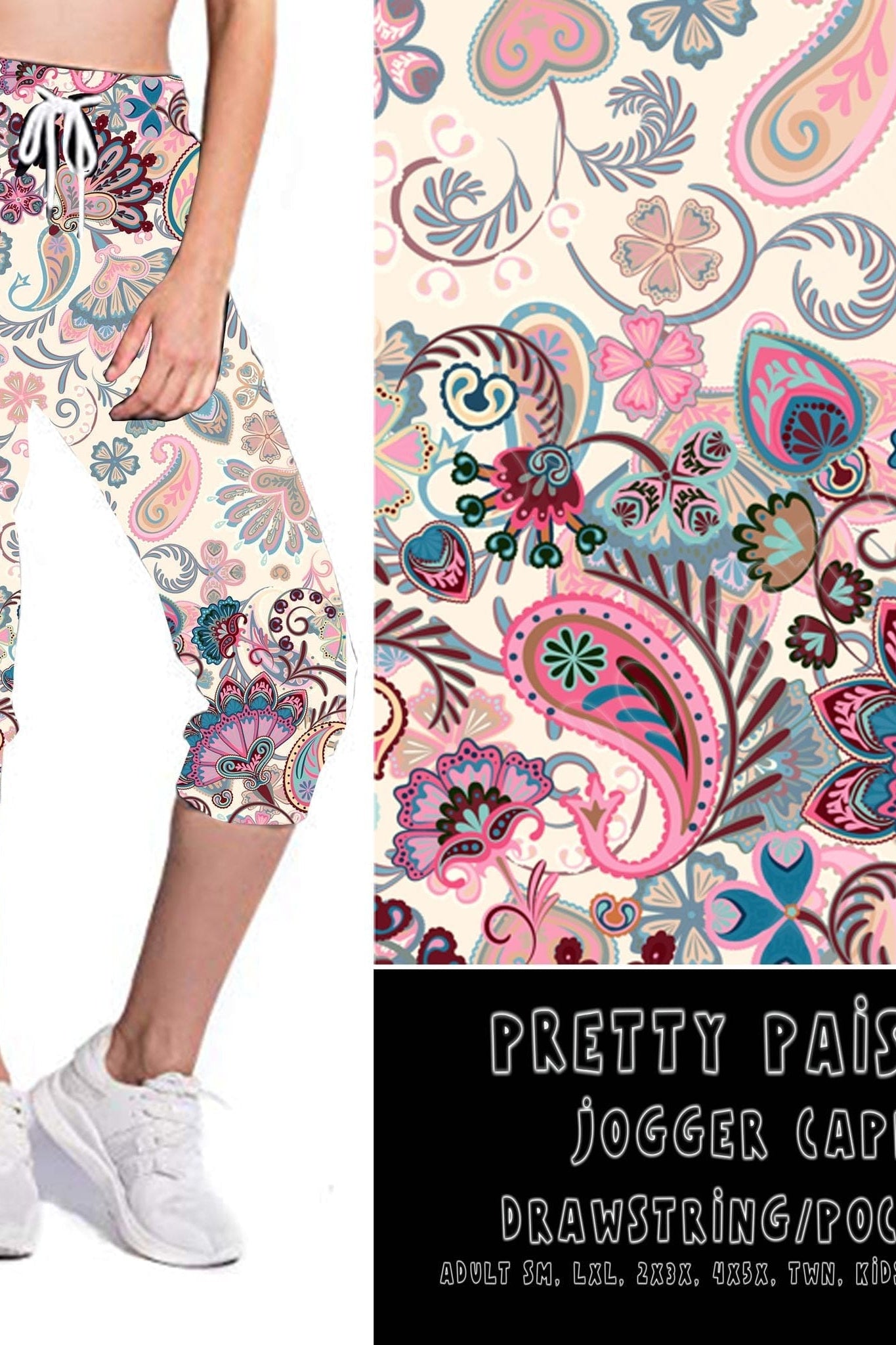 BATCH 67- PRETTY PAISLEY-LEGGINGS/CAPRI/JOGGER/JOGGER CAPRI-Stay Foxy Boutique, Florissant, Missouri