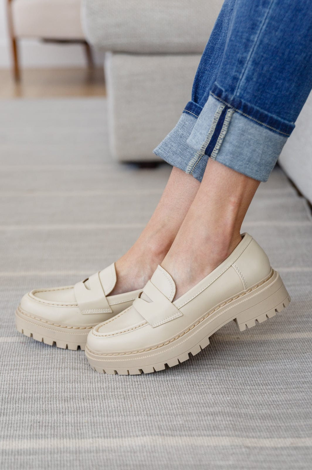 Penny For Your Thoughts Loafers in Bone-Womens-Stay Foxy Boutique, Florissant, Missouri