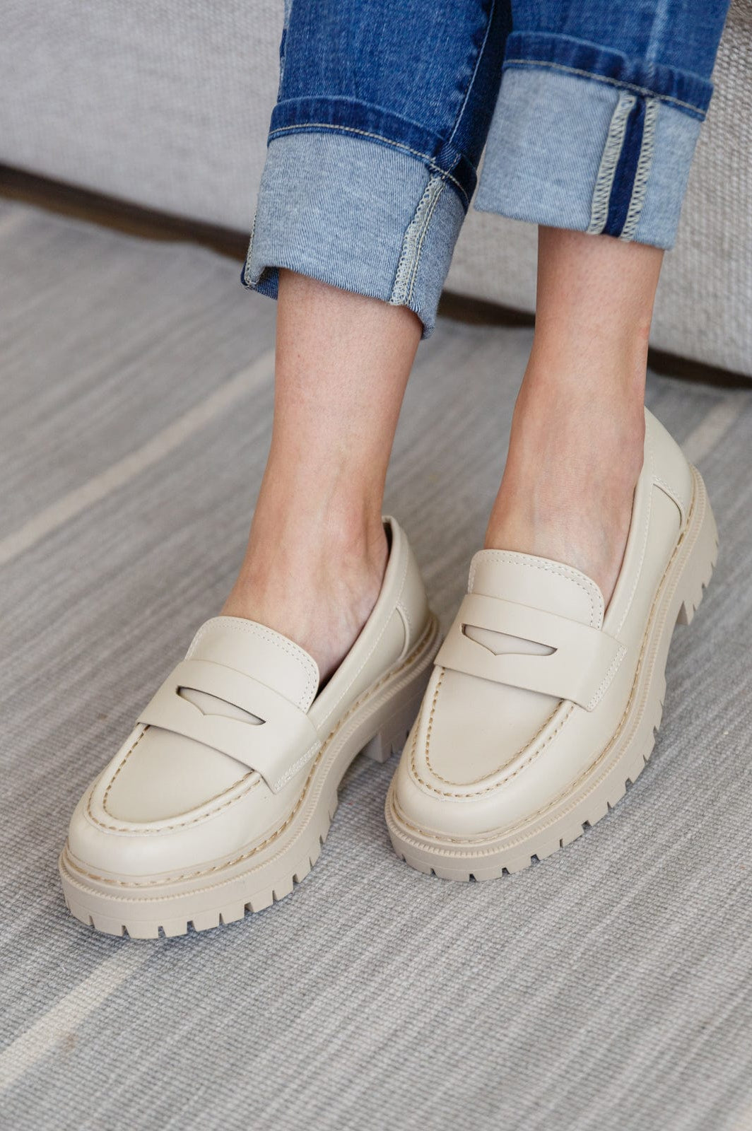 Penny For Your Thoughts Loafers in Bone-Womens-Stay Foxy Boutique, Florissant, Missouri