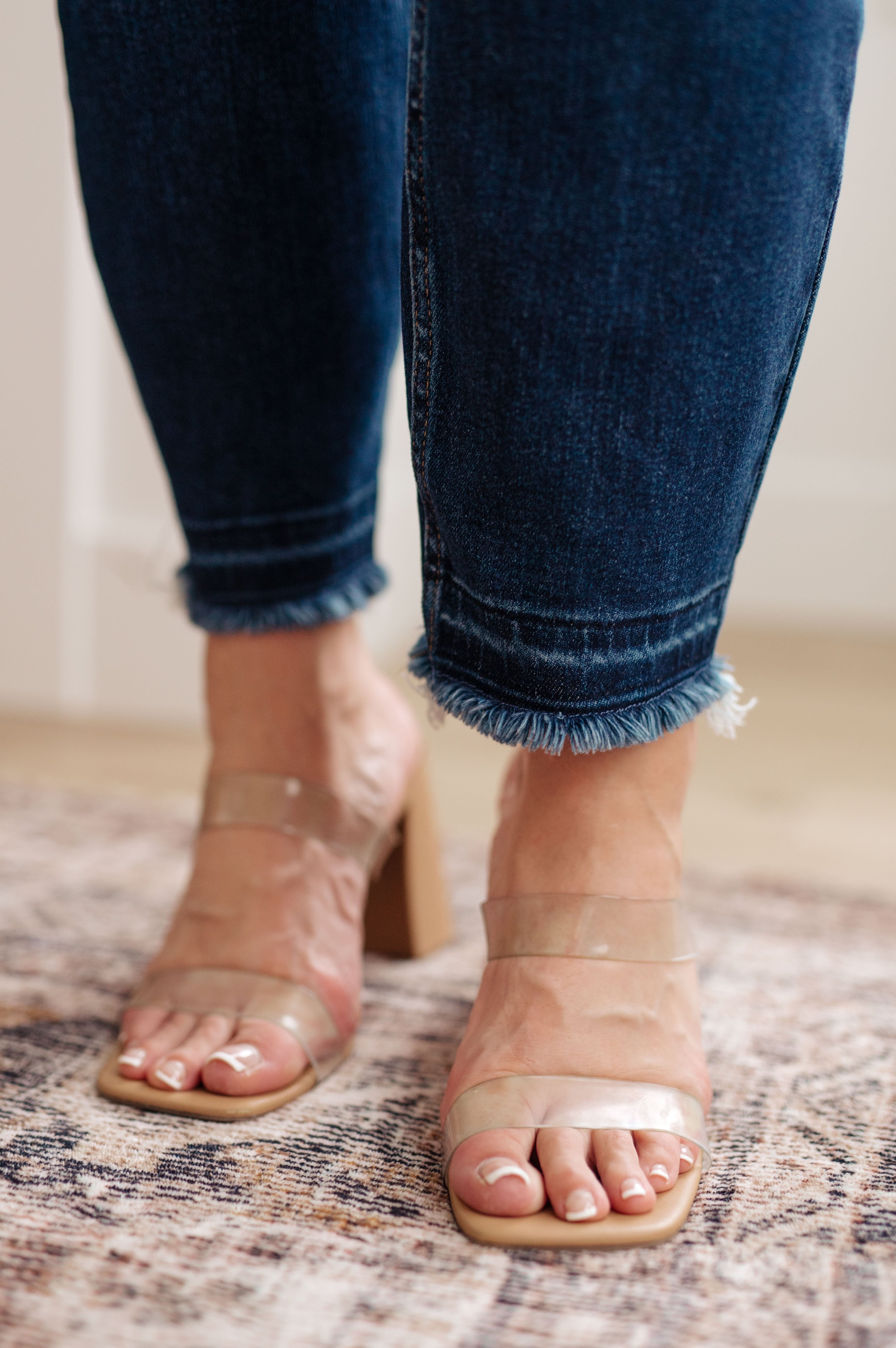 Phillipa High Rise Release Hem Slim Jeans-Womens-Stay Foxy Boutique, Florissant, Missouri