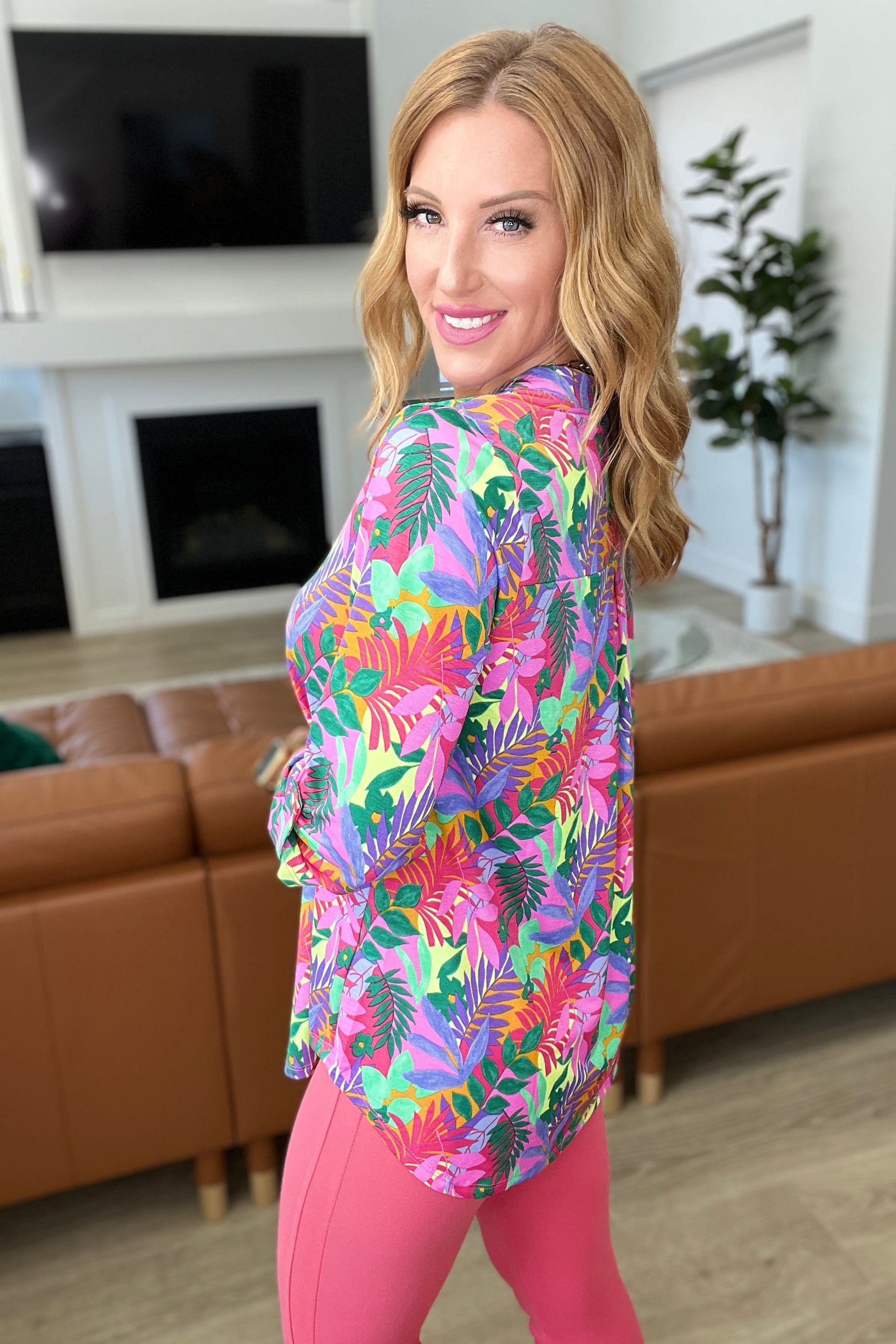 Lizzy Top in Tropical Multi-Tops-Stay Foxy Boutique, Florissant, Missouri