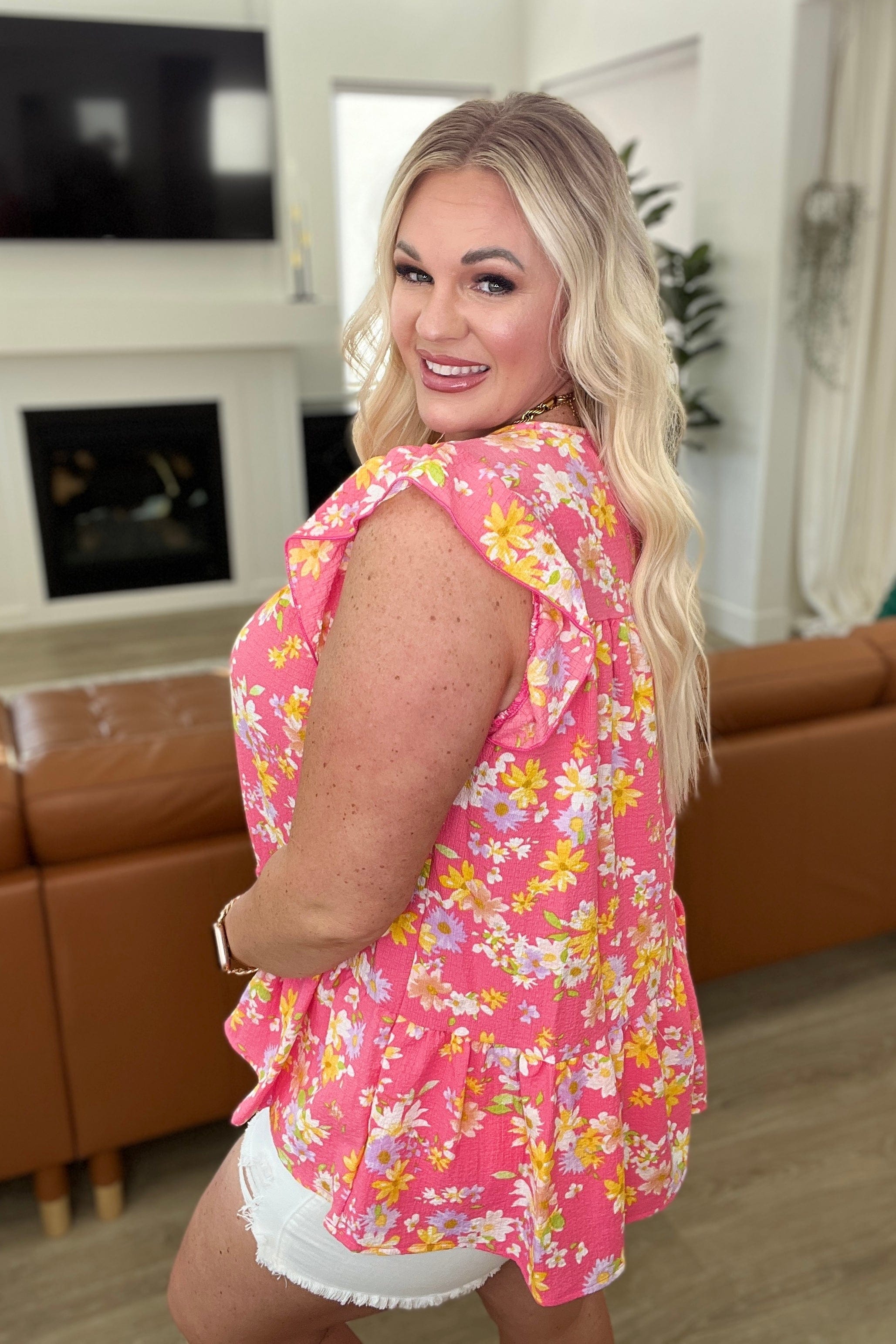 Understanding the Assignment Floral Babydoll Top in Pink-Tops-Stay Foxy Boutique, Florissant, Missouri