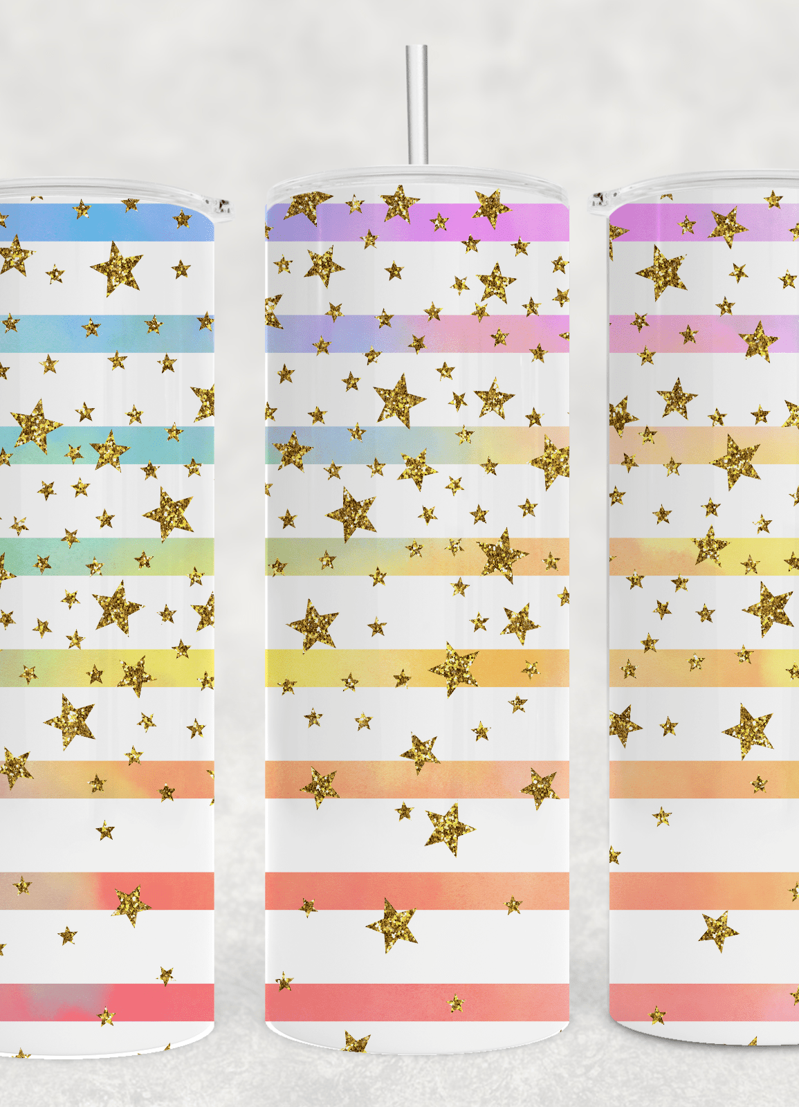 Golden Stars Tumbler-Drinkware-Stay Foxy Boutique, Florissant, Missouri