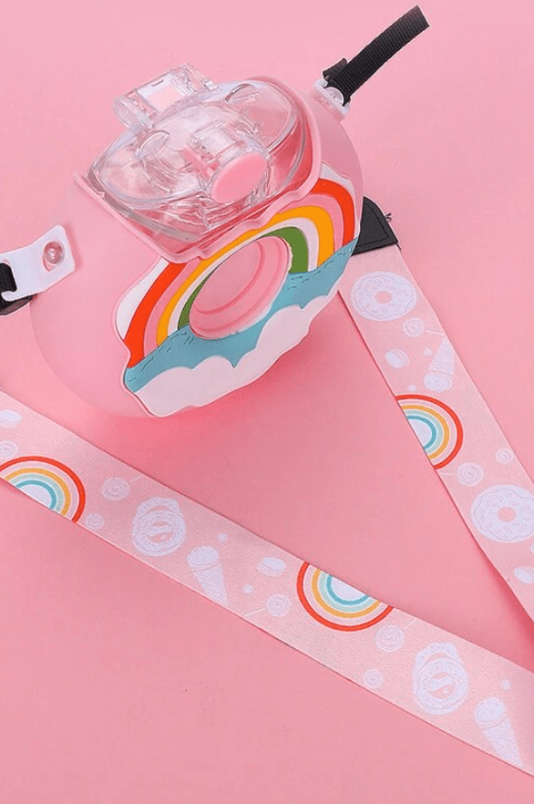 Portable Rainbow Donut Water Bottle-Womens-Stay Foxy Boutique, Florissant, Missouri