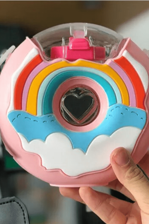 Portable Rainbow Donut Water Bottle-Womens-Stay Foxy Boutique, Florissant, Missouri