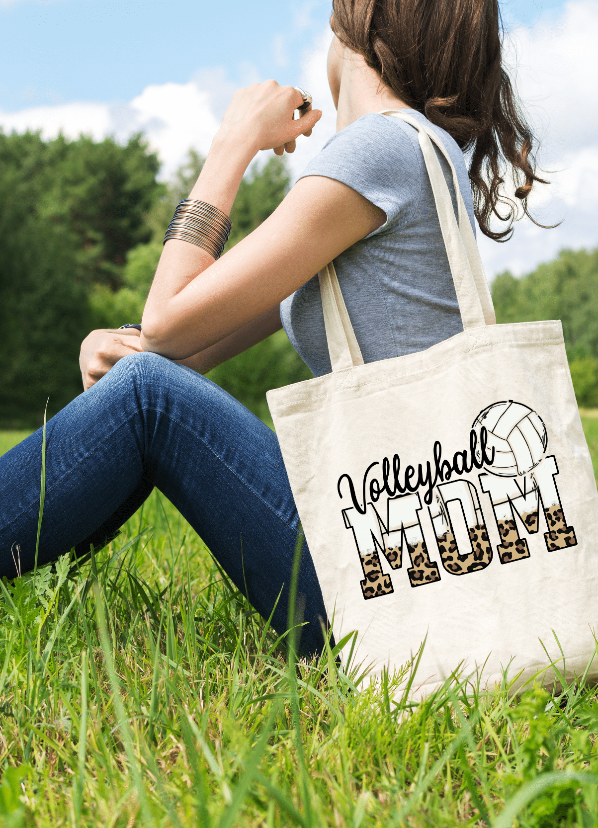 Volleyball Mom Canvas Tote Bag-Stay Foxy Boutique, Florissant, Missouri