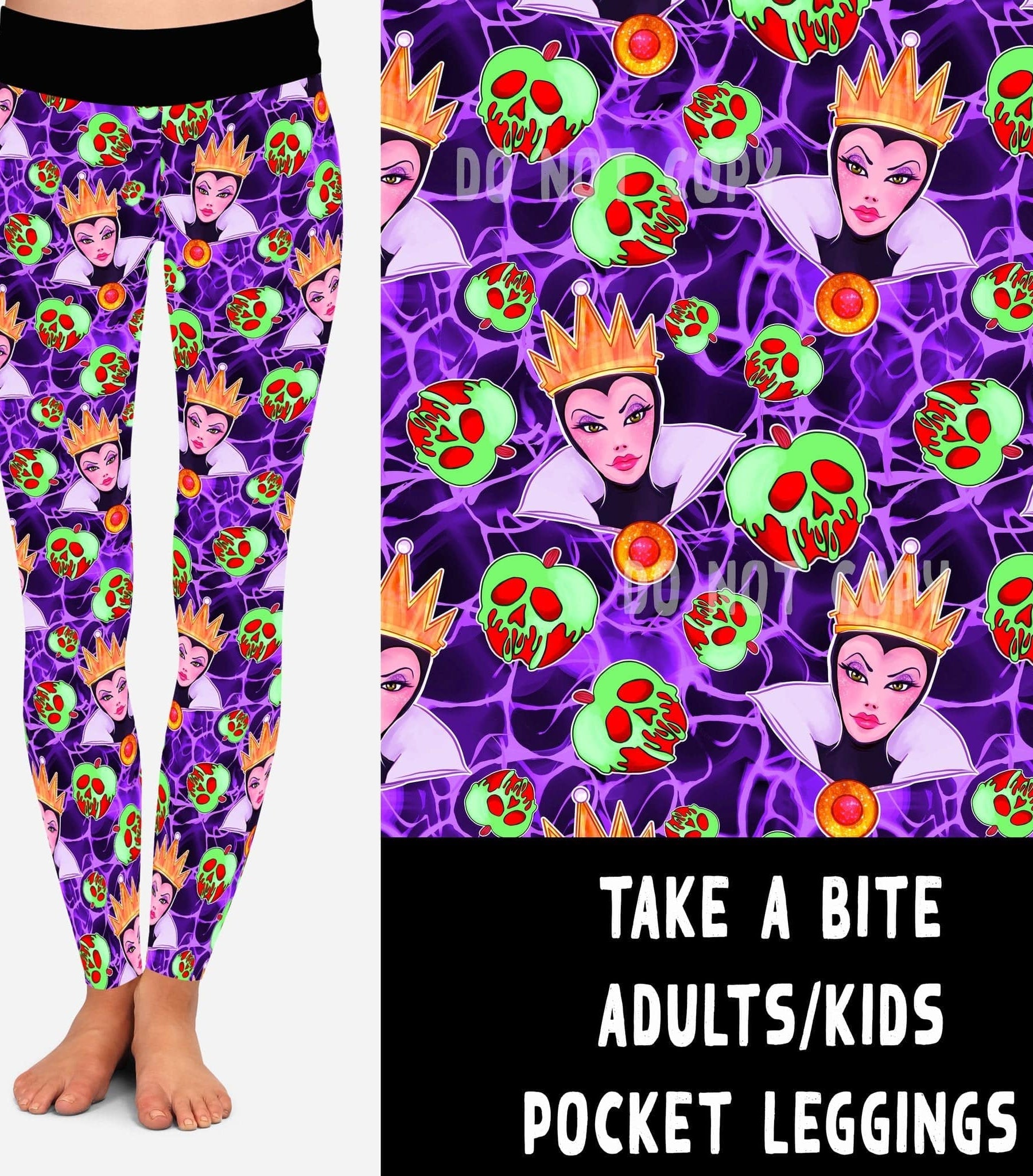 VILLAIN VIP RUN-TAKE A BITE LEGGINGS/CAPRI/JOGGERS-Stay Foxy Boutique, Florissant, Missouri