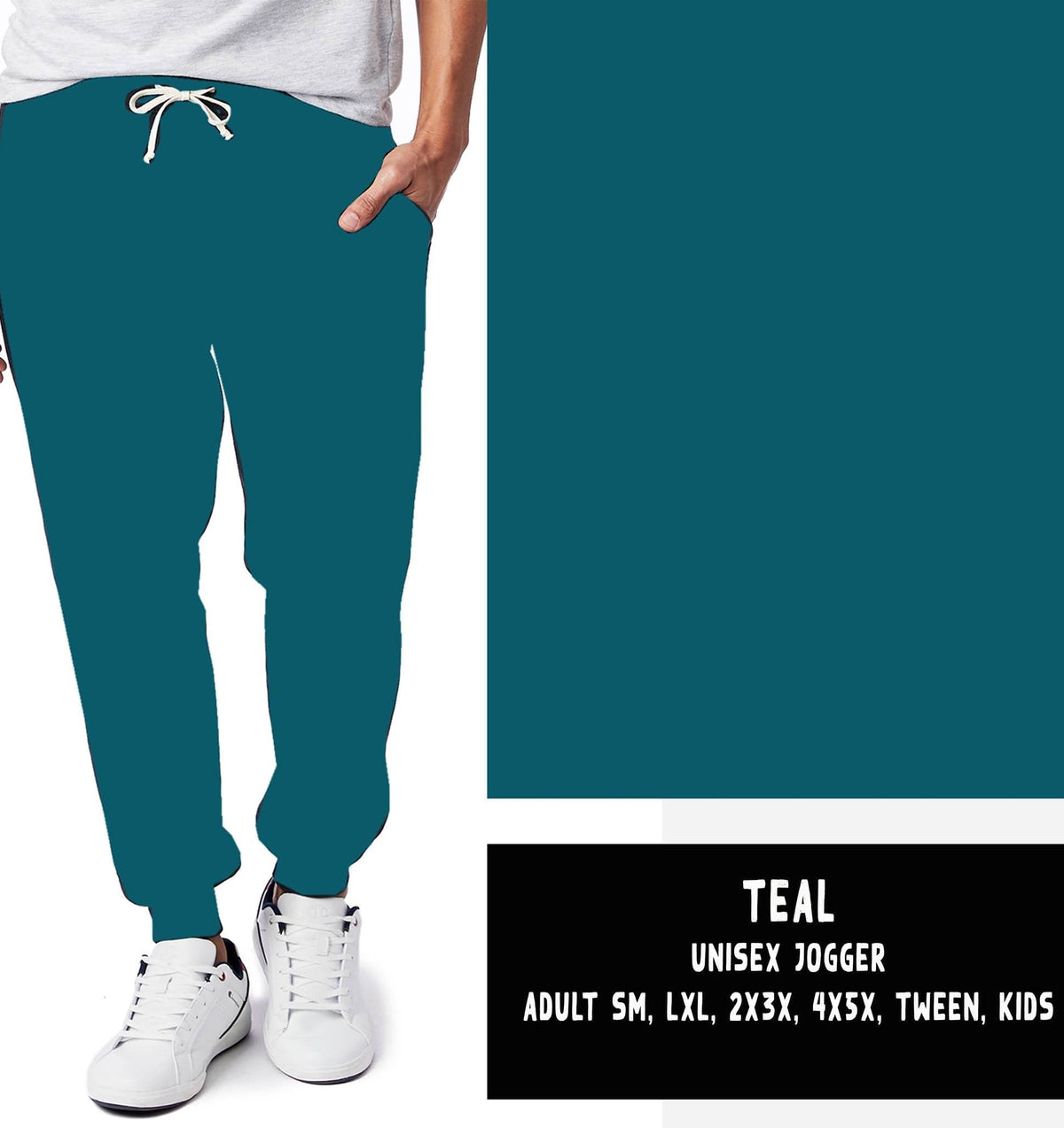 SOLIDS RUN-TEAL LEGGINGS/JOGGERS-Stay Foxy Boutique, Florissant, Missouri