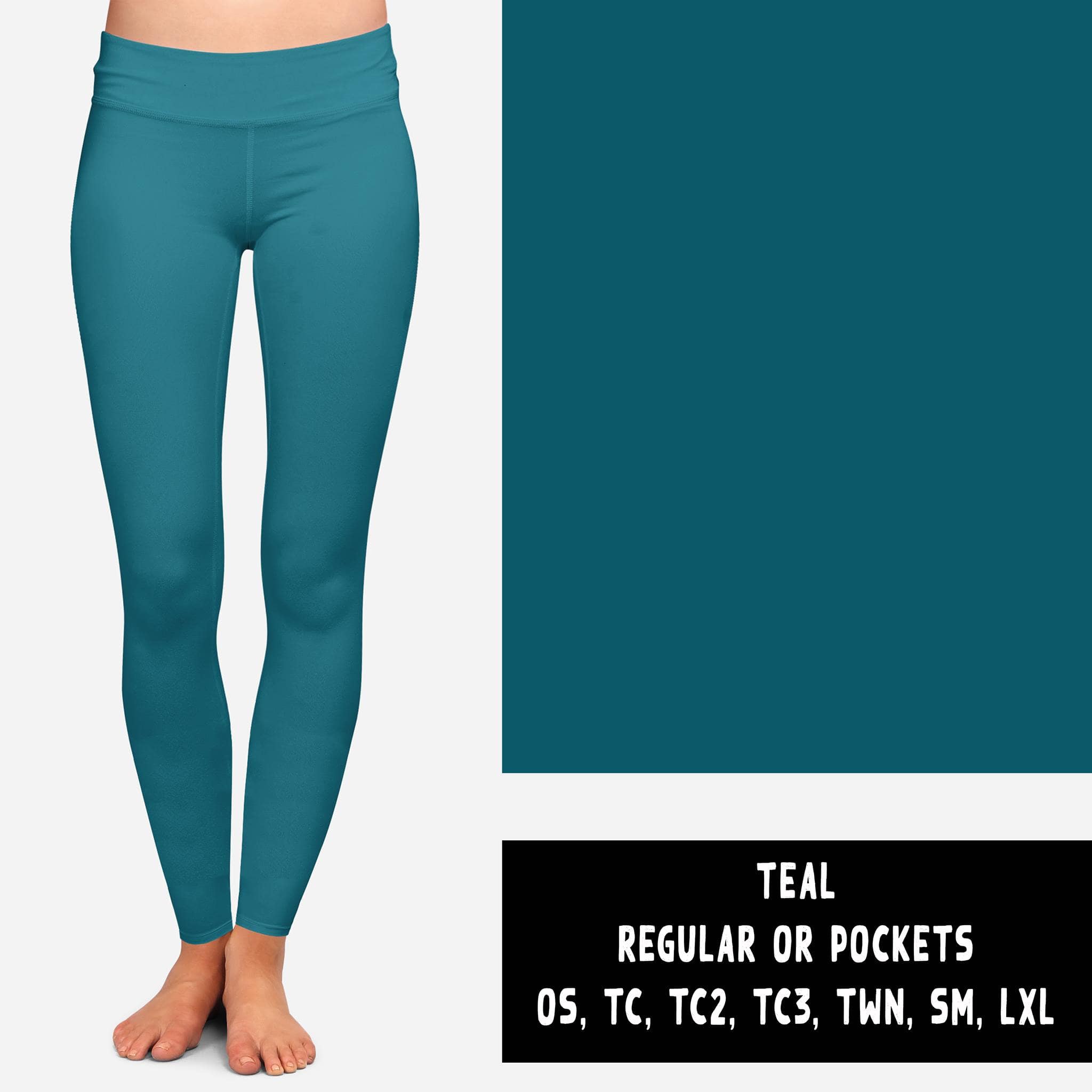 SOLIDS RUN-TEAL LEGGINGS/JOGGERS-Stay Foxy Boutique, Florissant, Missouri