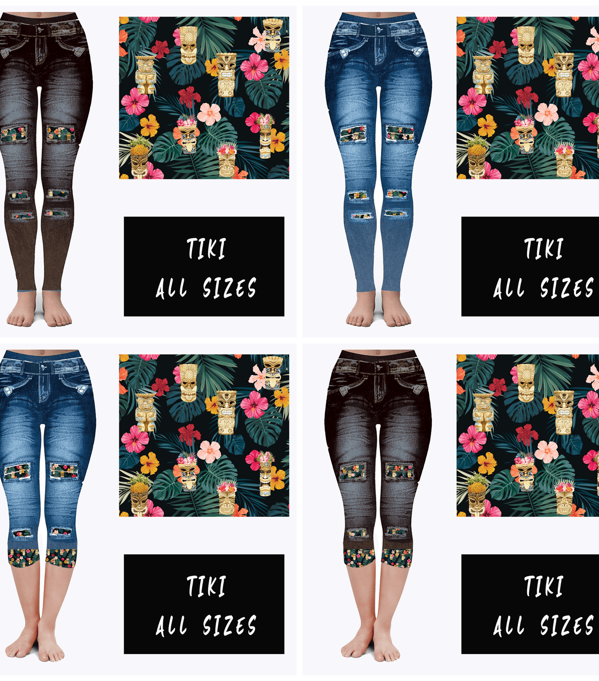 LEGGING JEAN RUN-TIKI (ACTIVE BACK POCKETS)-Stay Foxy Boutique, Florissant, Missouri