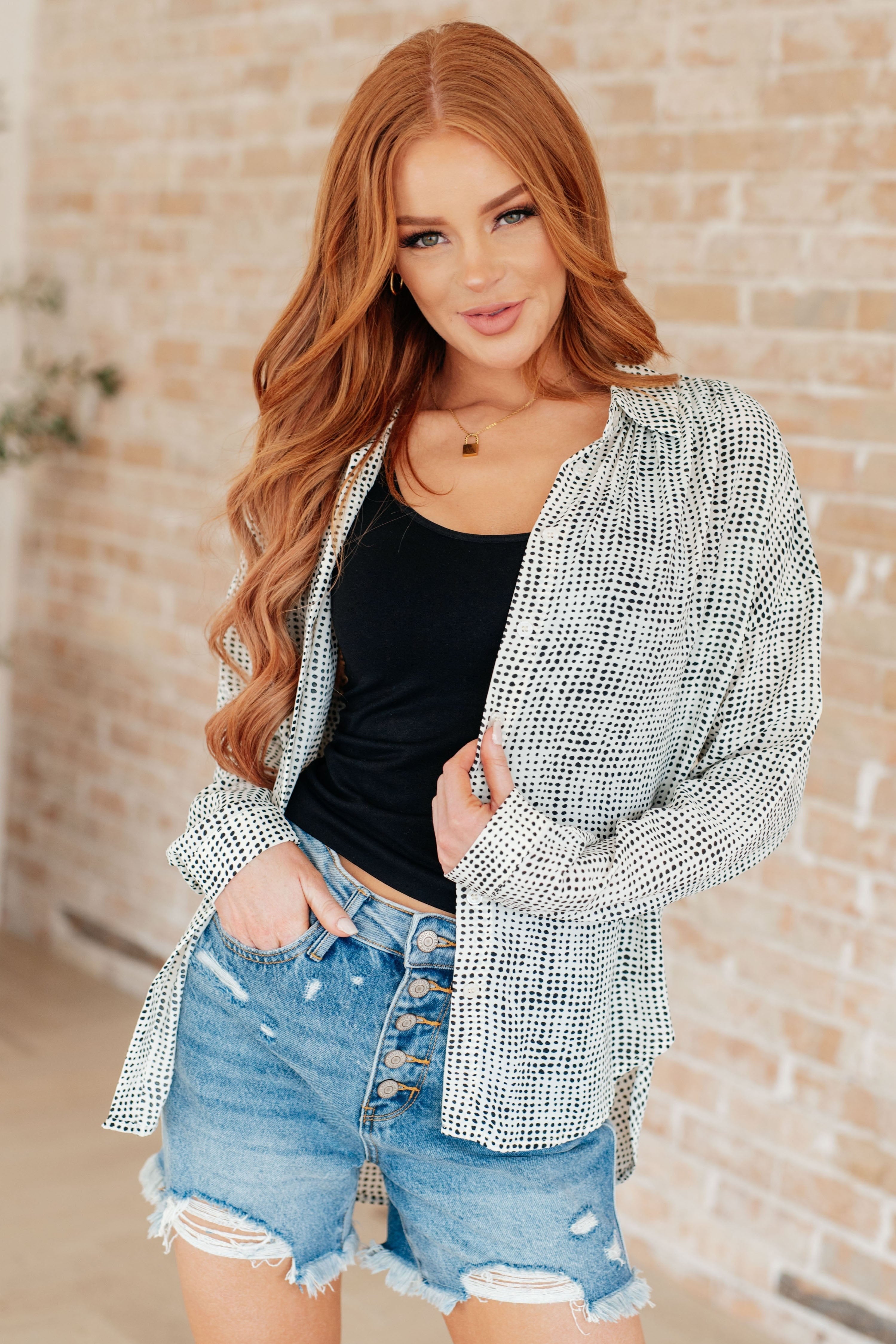 Terms of Endearment Dolman Sleeve Button Up-Tops-Stay Foxy Boutique, Florissant, Missouri