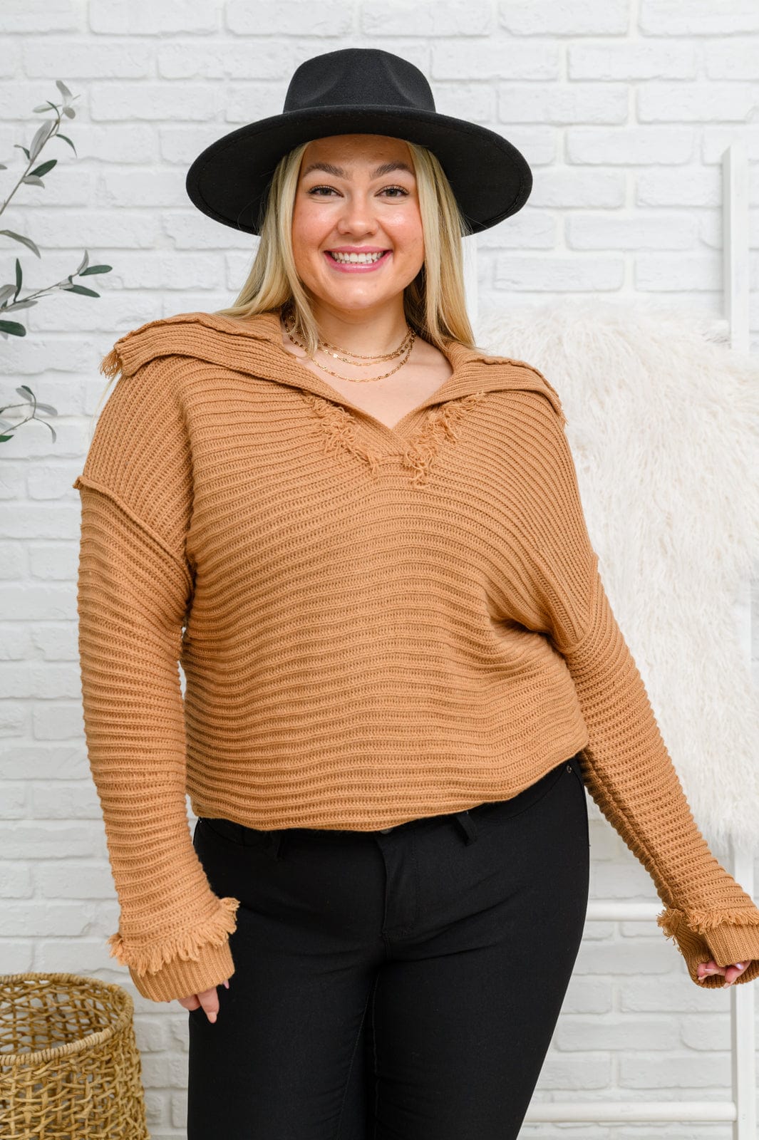 Travel Far & Wide Sweater in Taupe-Womens-Stay Foxy Boutique, Florissant, Missouri