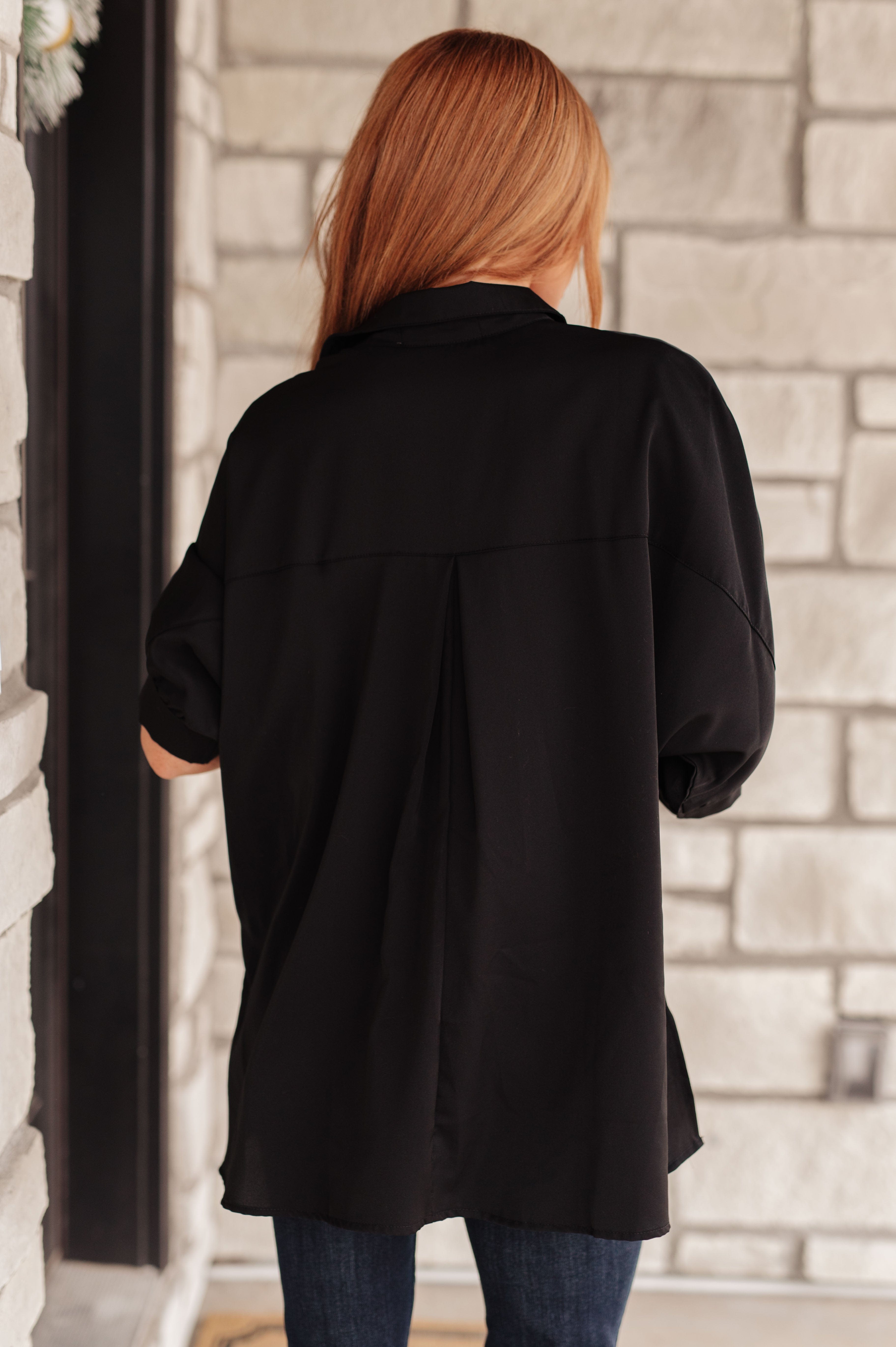 Turned Out Perfect Oversized Button Down Shirt-Womens-Stay Foxy Boutique, Florissant, Missouri