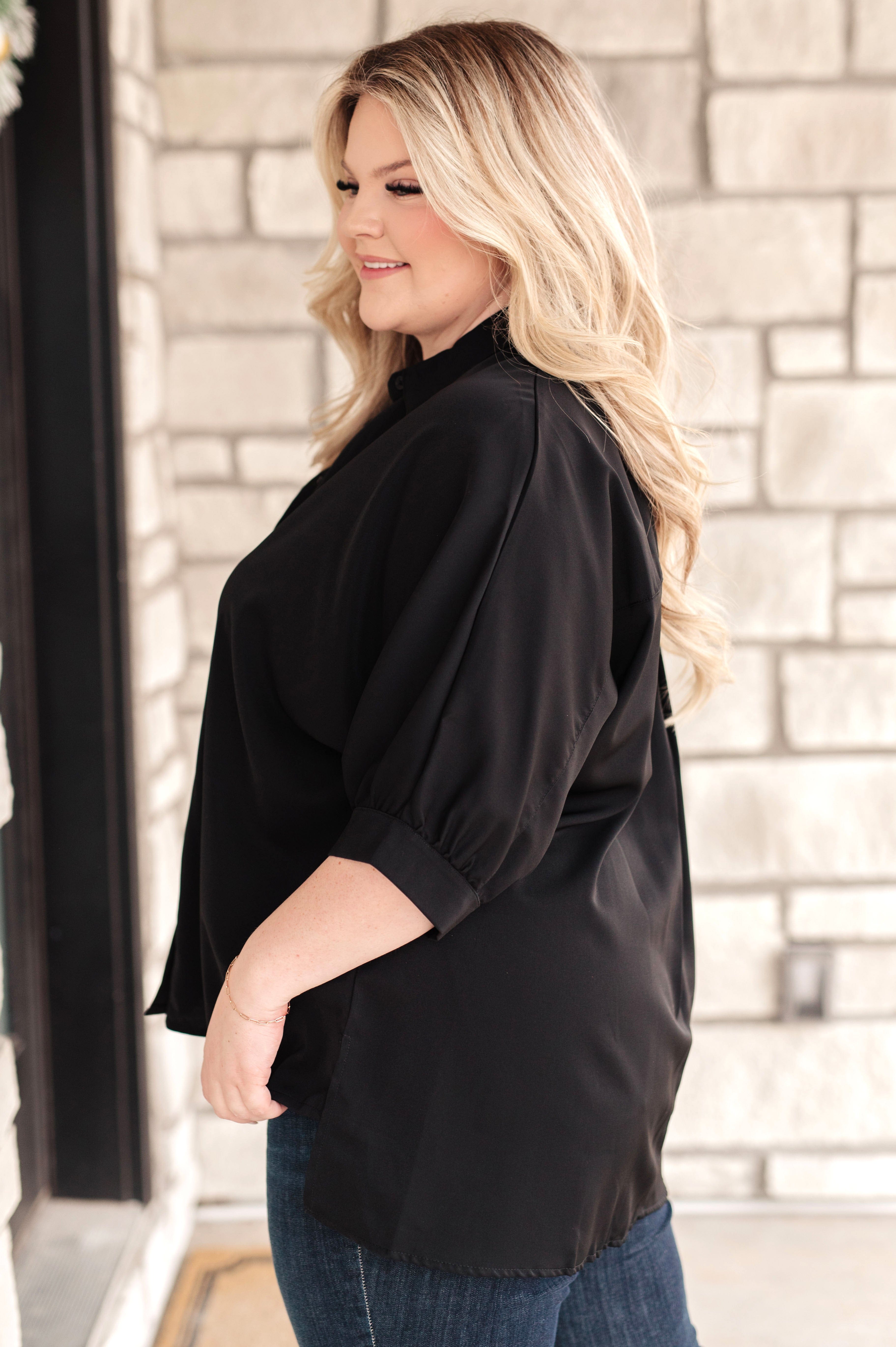 Turned Out Perfect Oversized Button Down Shirt-Womens-Stay Foxy Boutique, Florissant, Missouri