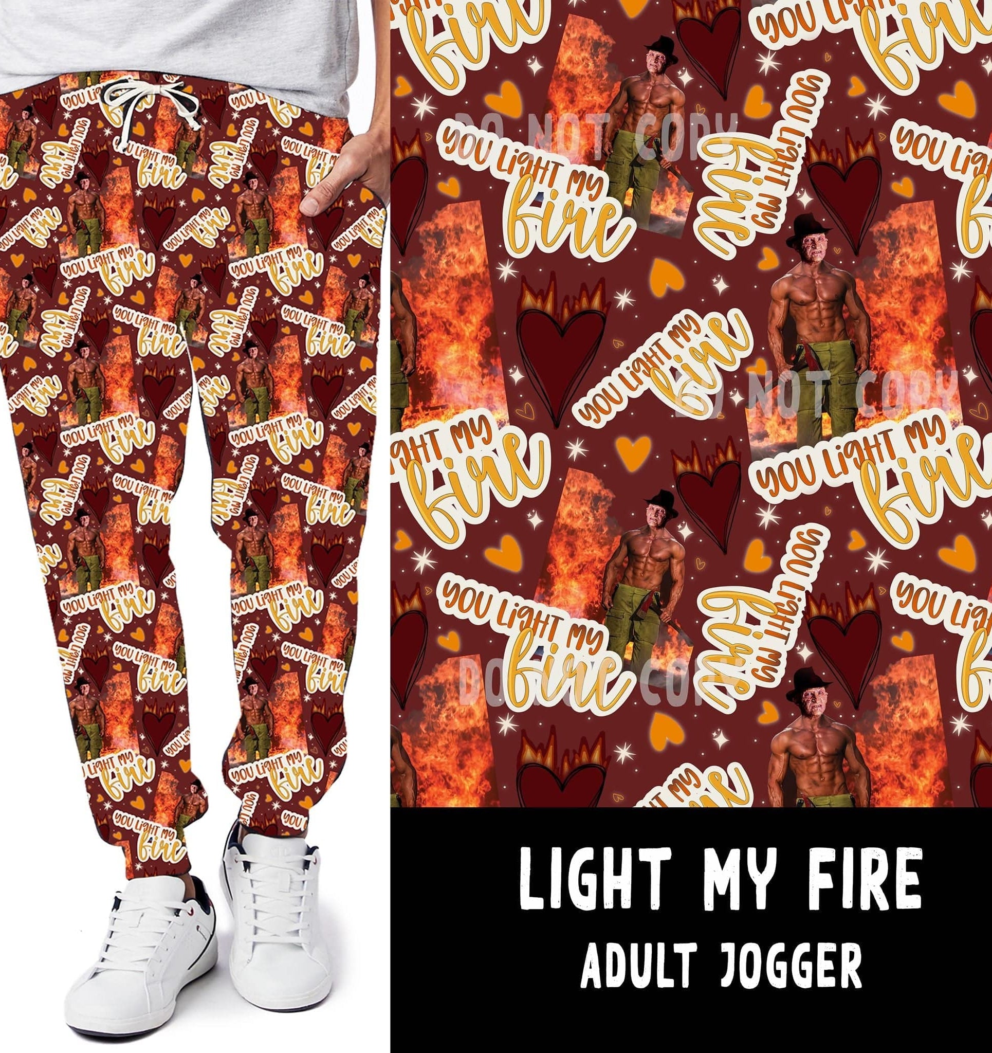 LUCKY IN LOVE-LIGHT MY FIRE LEGGINGS/JOGGERS-Stay Foxy Boutique, Florissant, Missouri