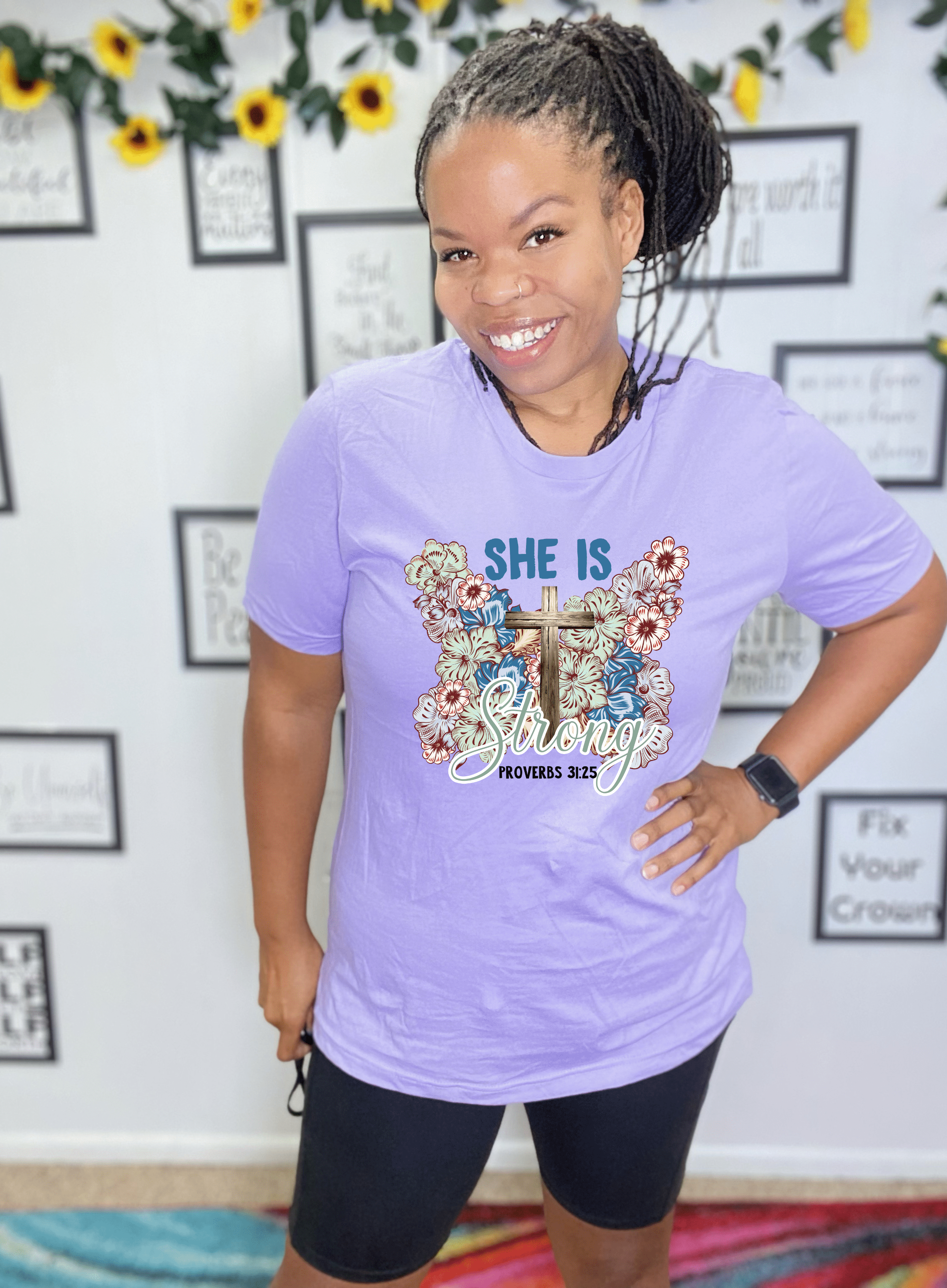 She Is Butterfly Graphic T-Graphic Tee-Stay Foxy Boutique, Florissant, Missouri