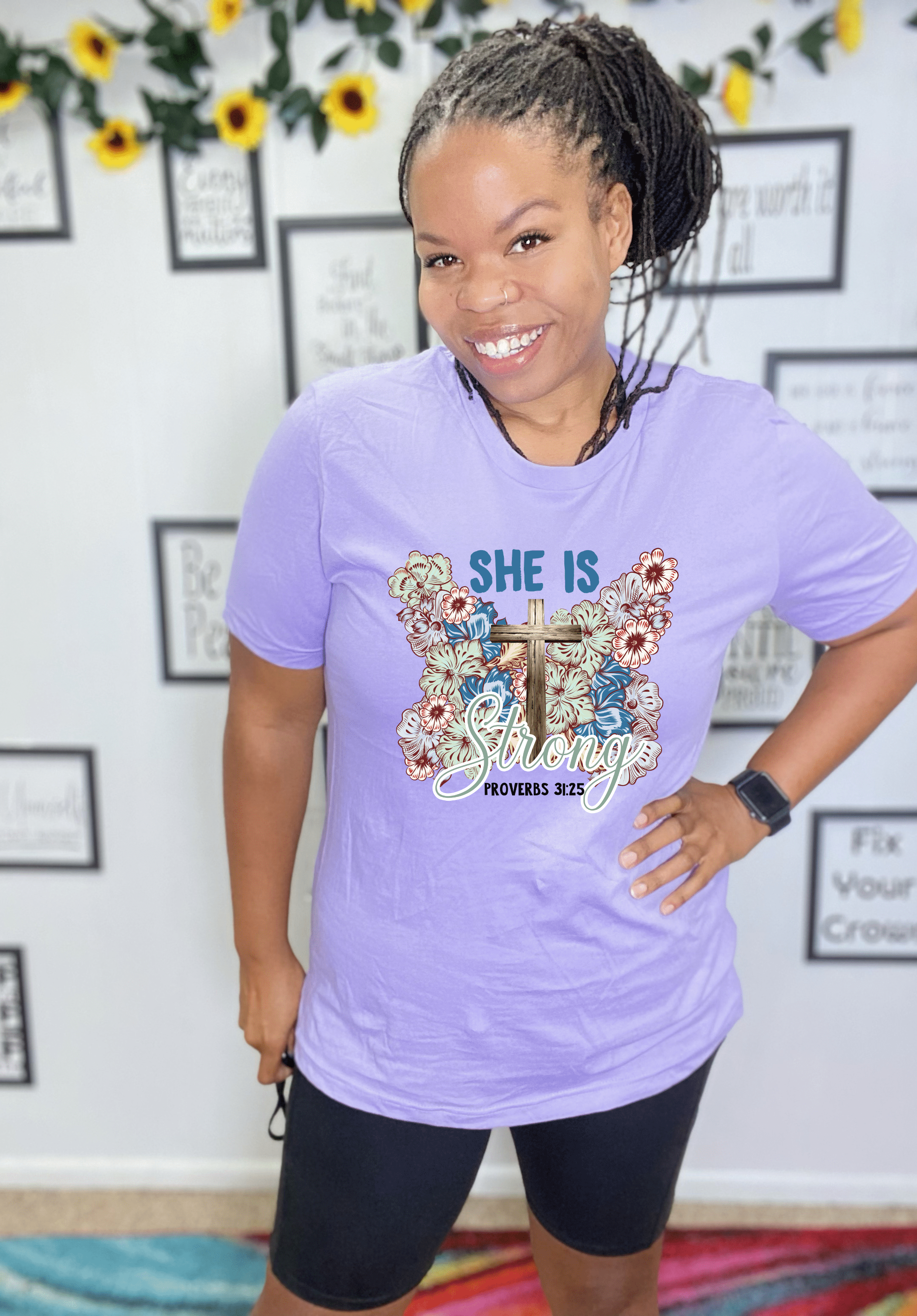 She Is Butterfly Graphic T-Graphic Tee-Stay Foxy Boutique, Florissant, Missouri