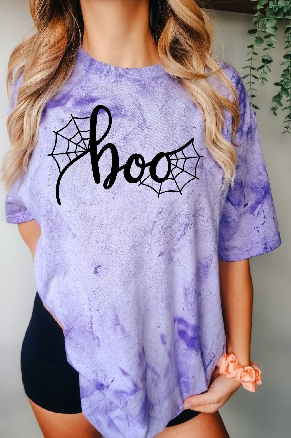 Boo Graphic Tee in Amethyst-Womens-Stay Foxy Boutique, Florissant, Missouri