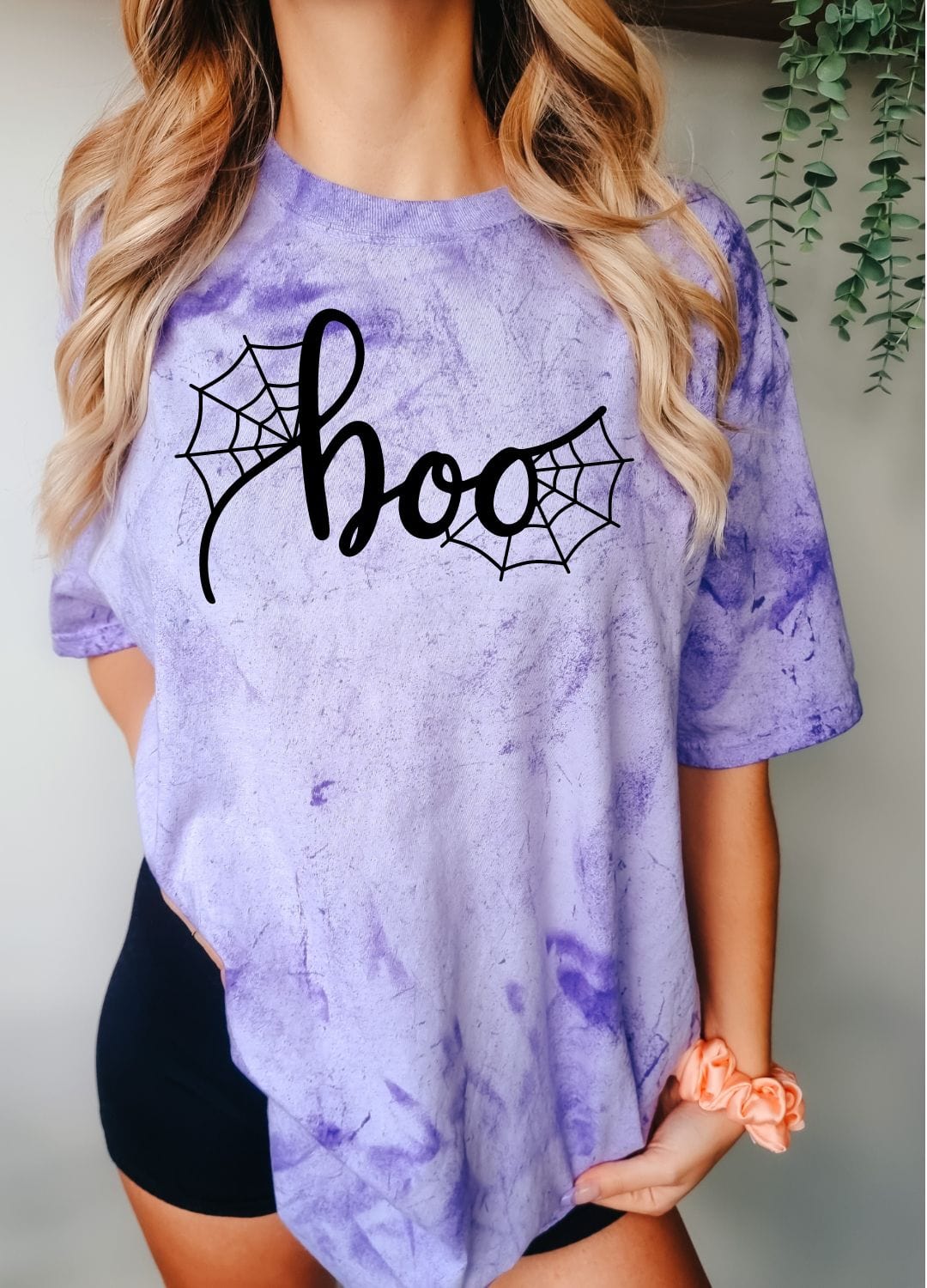 Boo Graphic Tee in Amethyst-Womens-Stay Foxy Boutique, Florissant, Missouri